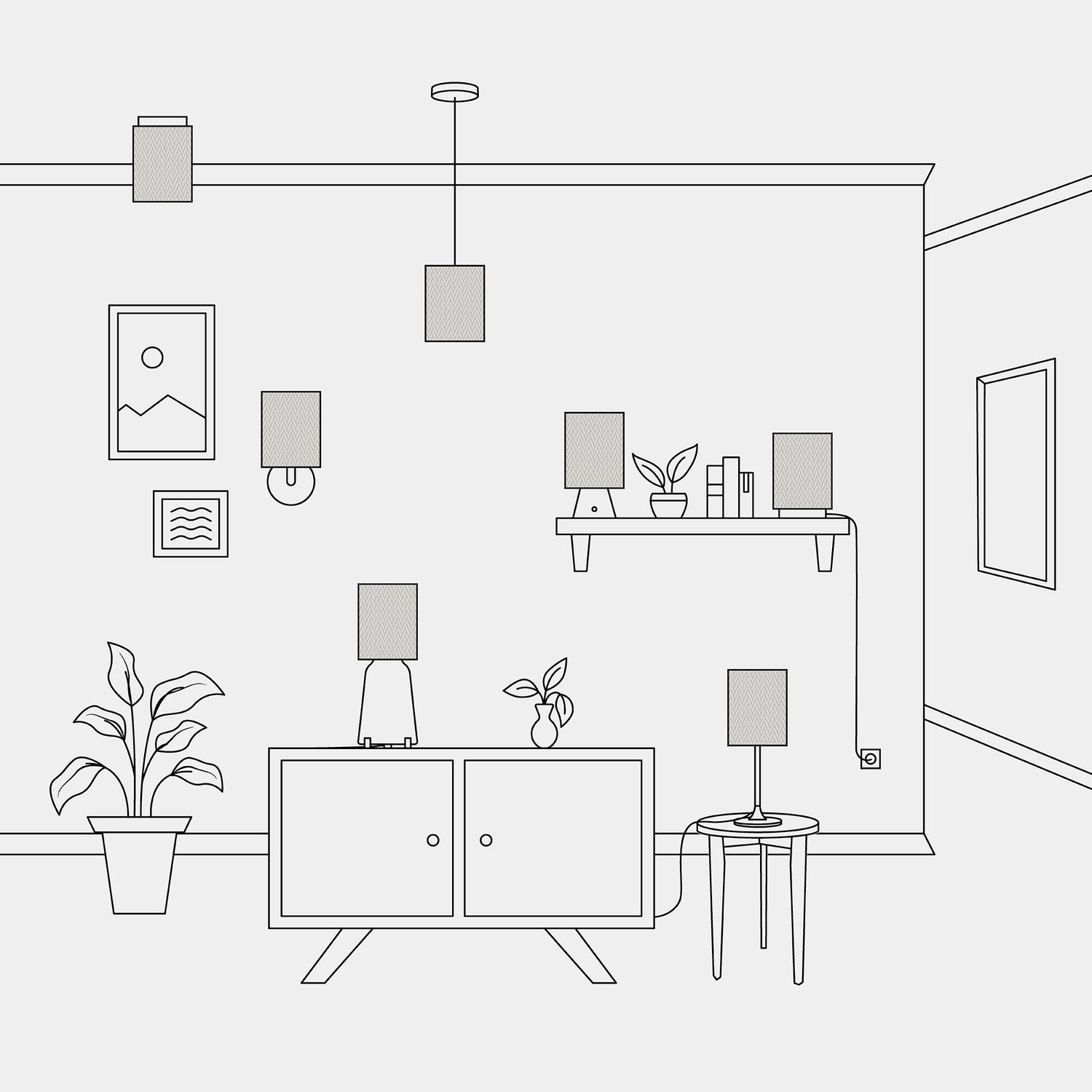 Paralume Cilindro S in tessuto con attacco E27 - Made in Italy - Arenal Sabbia