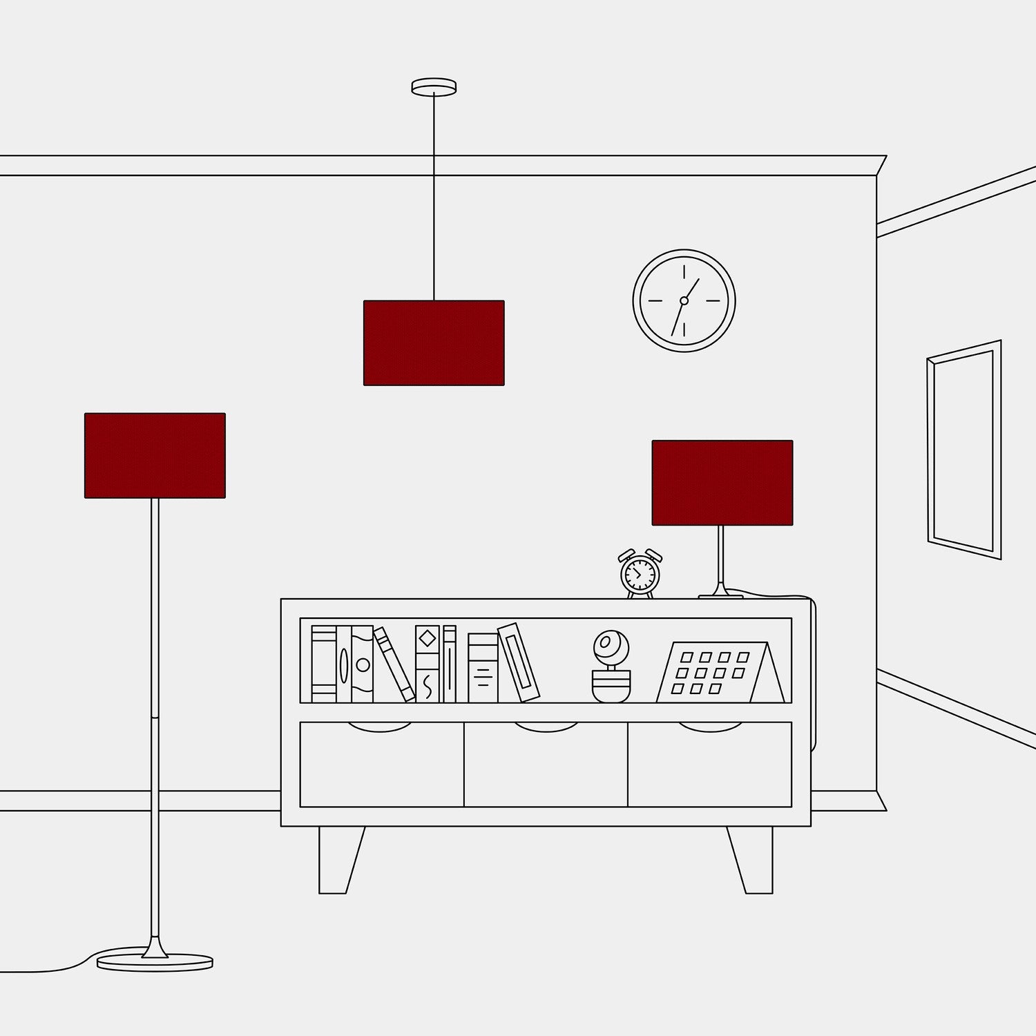 Paralume Cilindro L in tessuto con attacco E27 - Made in Italy - Lana Aragosta