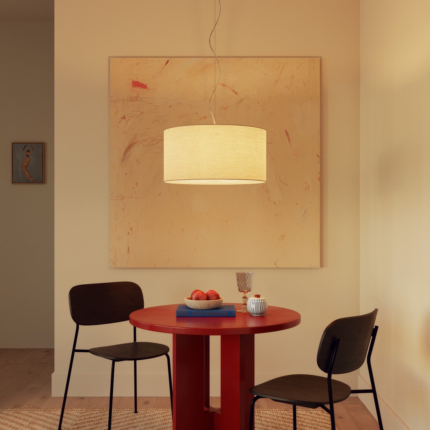 Paralume Cilindro XL in tessuto con attacco E27 - Made in Italy - Arenal Sabbia