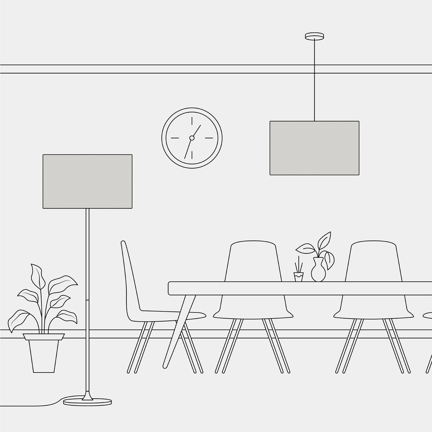 Paralume Cilindro XXL in tessuto con attacco E27 - Made in Italy - Lana Grigio Chiaro