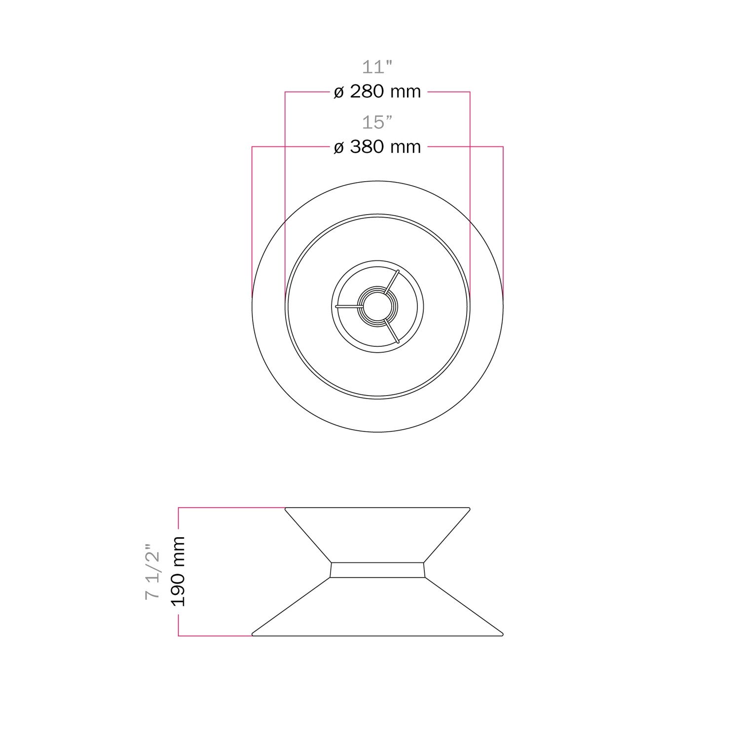 Paralume in tessuto Clessidra Arenal cenere - Made in Italy Teletta antracite