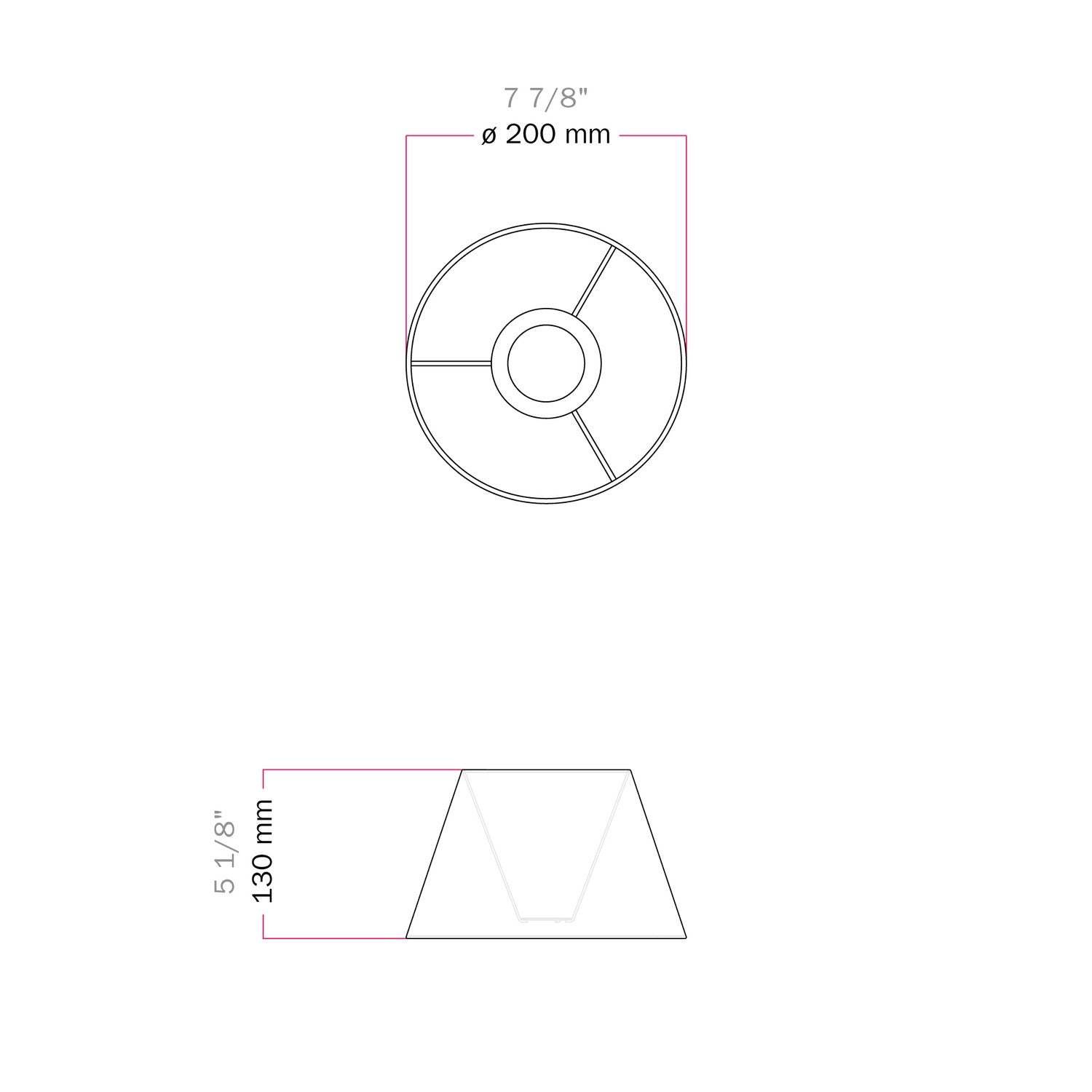 Paralume Impero S con attacco E27 per lampada da tavolo o applique - Made in Italy - Lana Blu