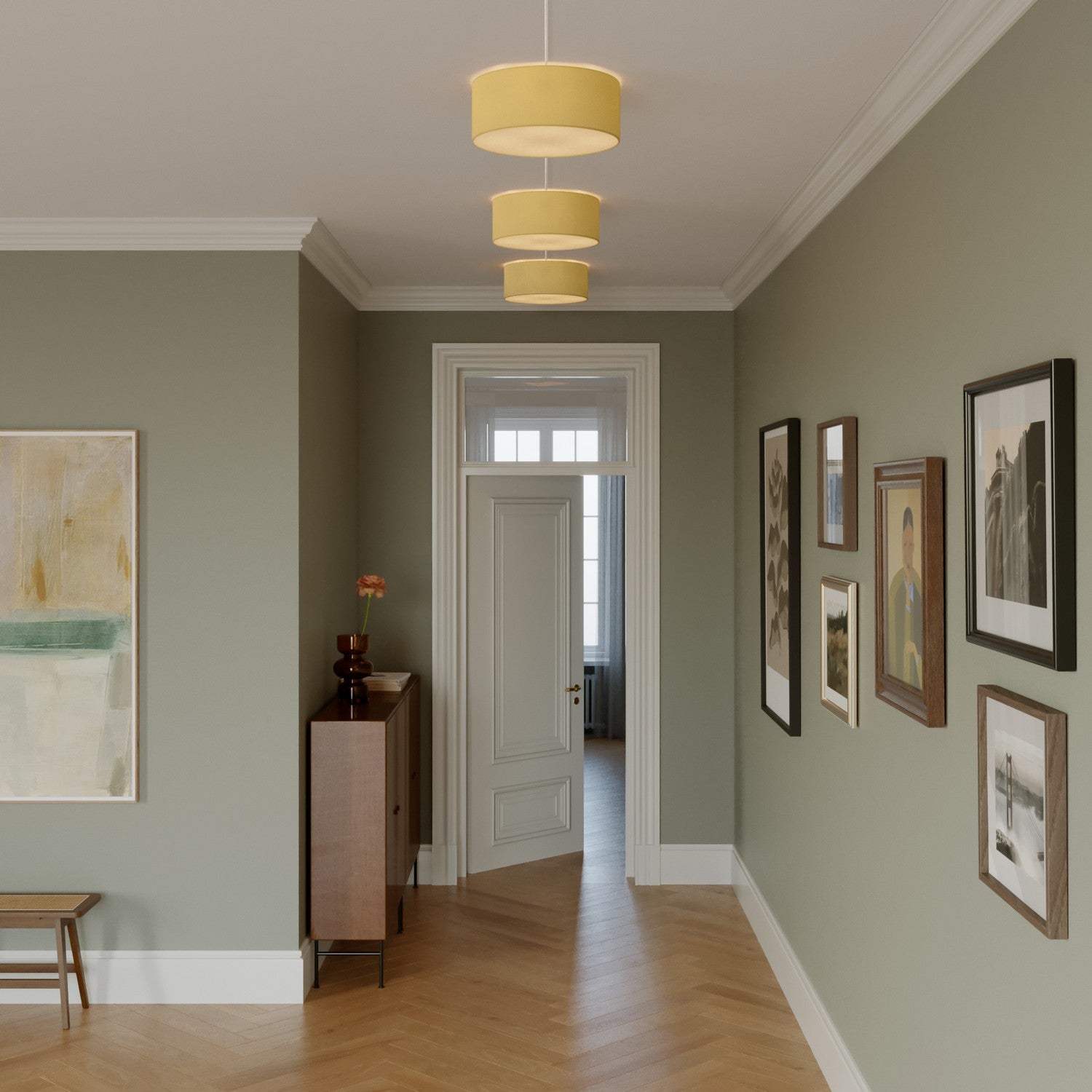 Plafoniera in tessuto Small - Made in Italy - Arenal Oro