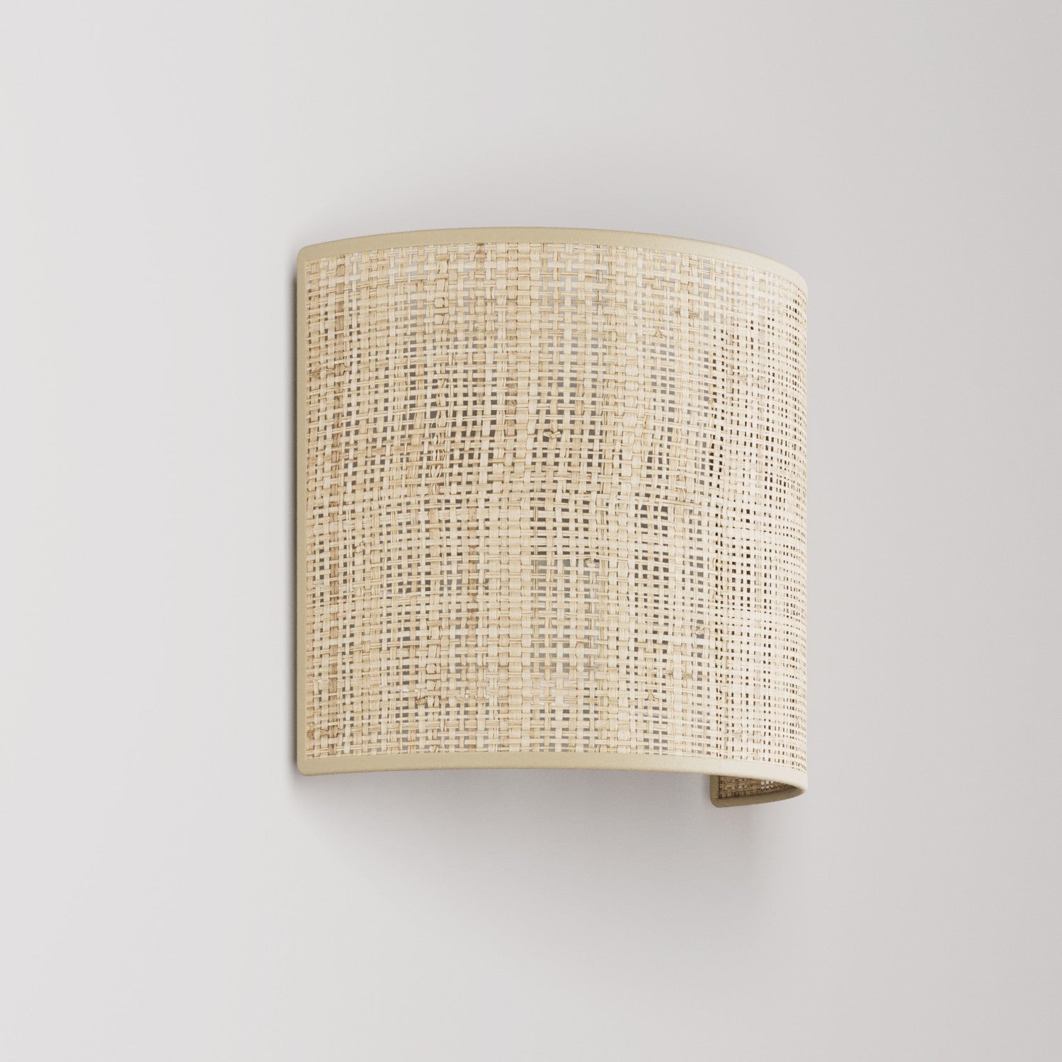 Applique Ventola con paralume in tessuto - Made in Italy - Raphia