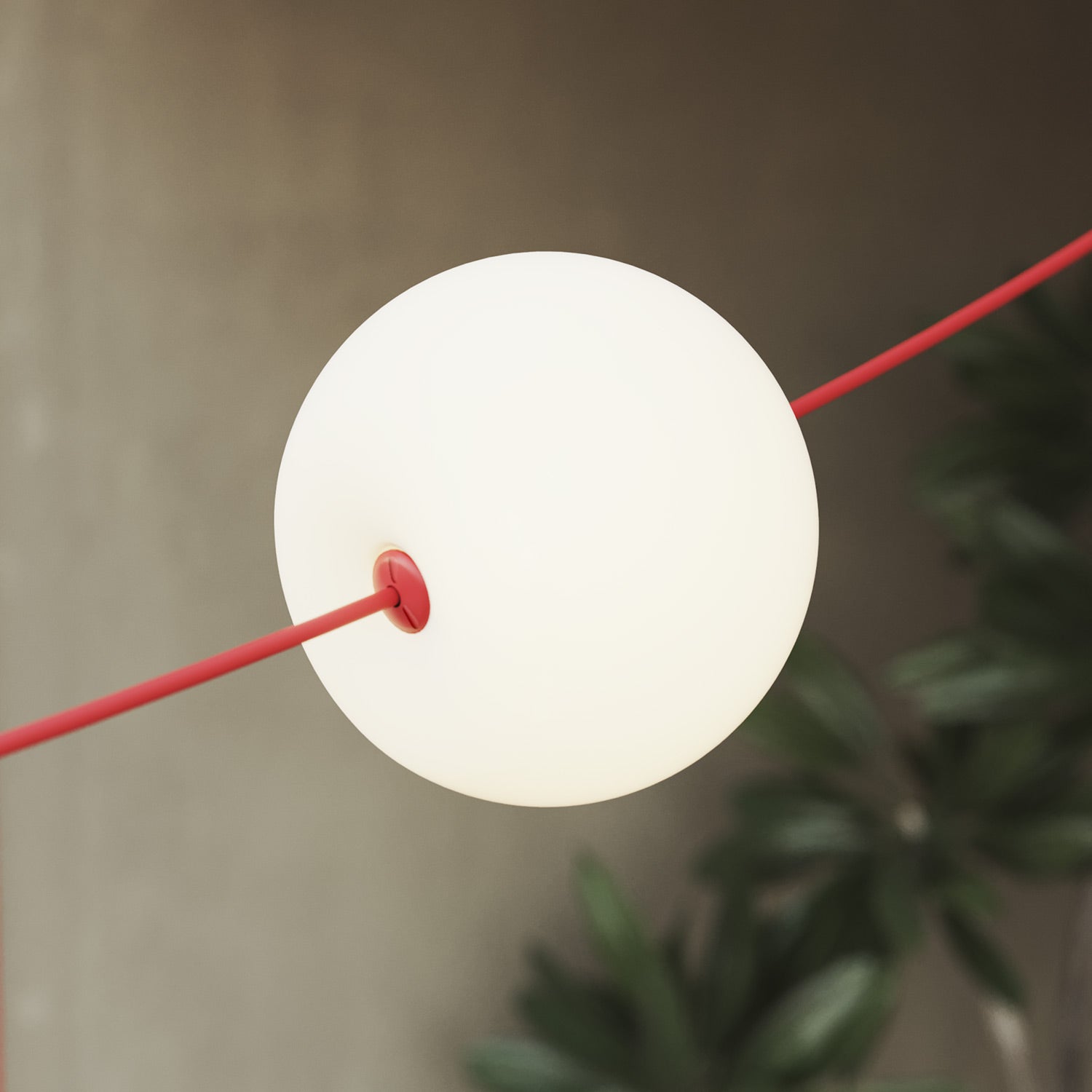 Catena luminosa 3 punti luce da esterno IP67 Rosso Stella Marina - Marina3 Cherry 70 cm