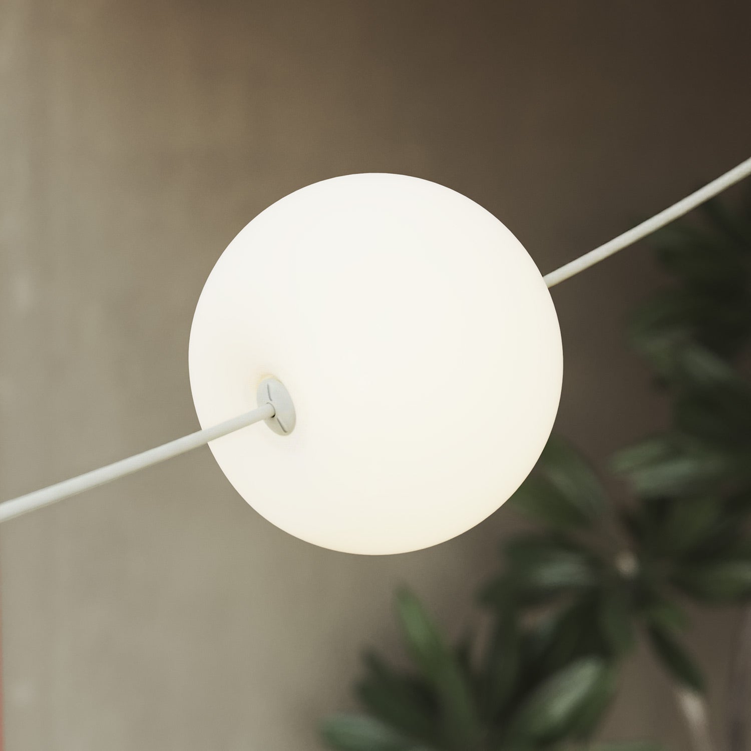 Catena luminosa 12 punti luce da esterno IP67 Bianco Sabbia - Marina12 Cherry