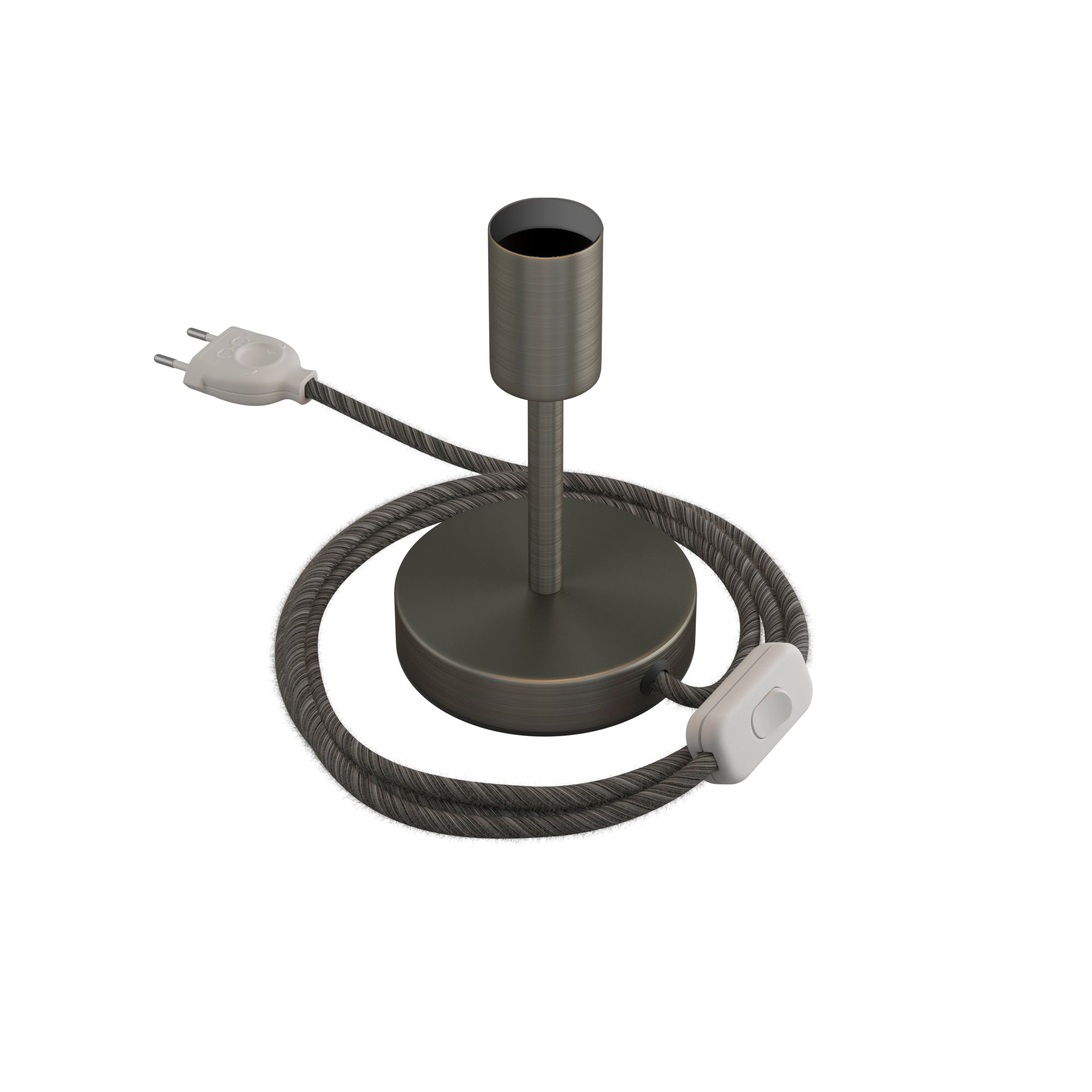 Alzaluce - Lampada da tavolo in metallo - Titanio satinato 10 cm