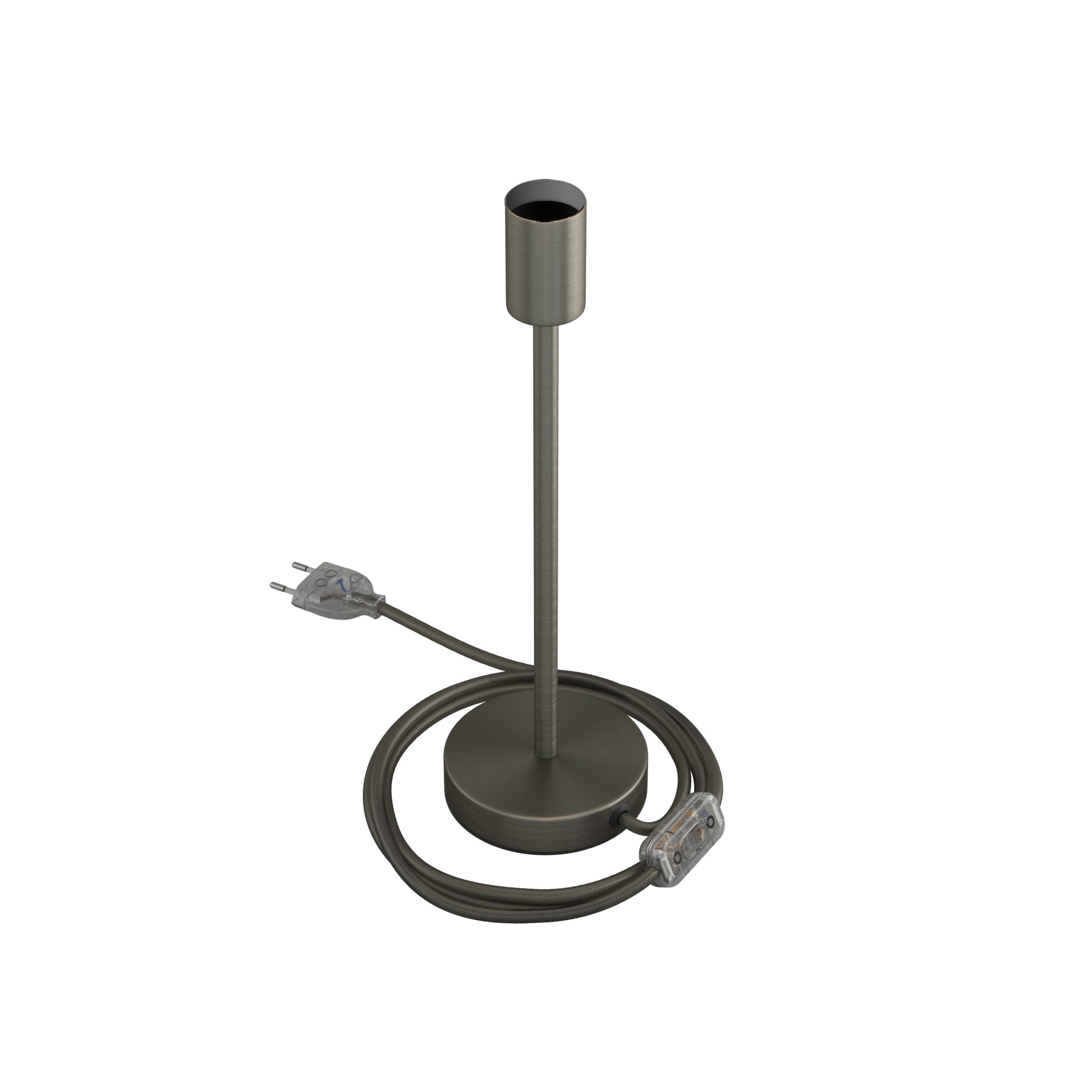 Alzaluce - Lampada da tavolo in metallo - Titanio satinato 30 cm