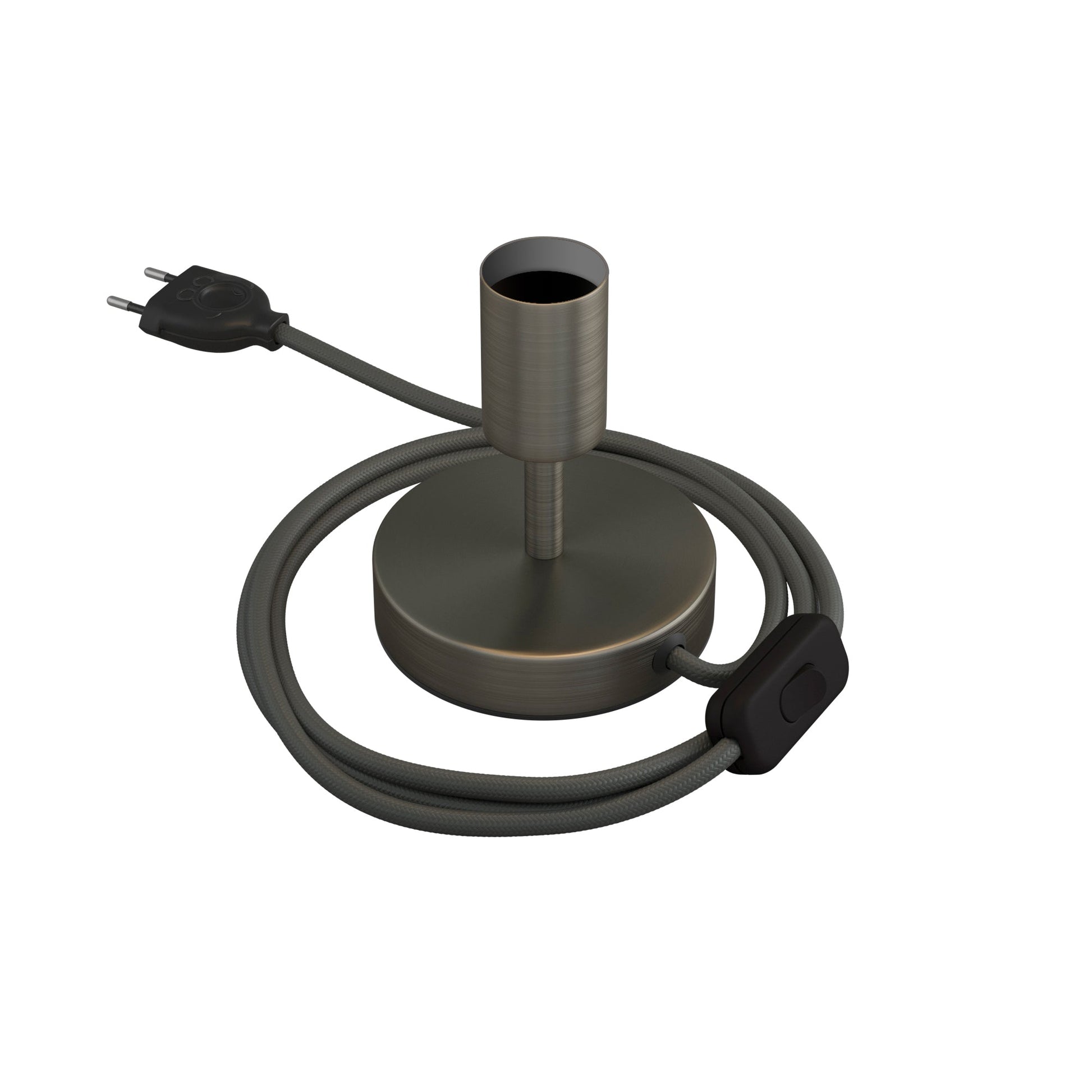 Alzaluce - Lampada da tavolo in metallo - Titanio satinato 5 cm