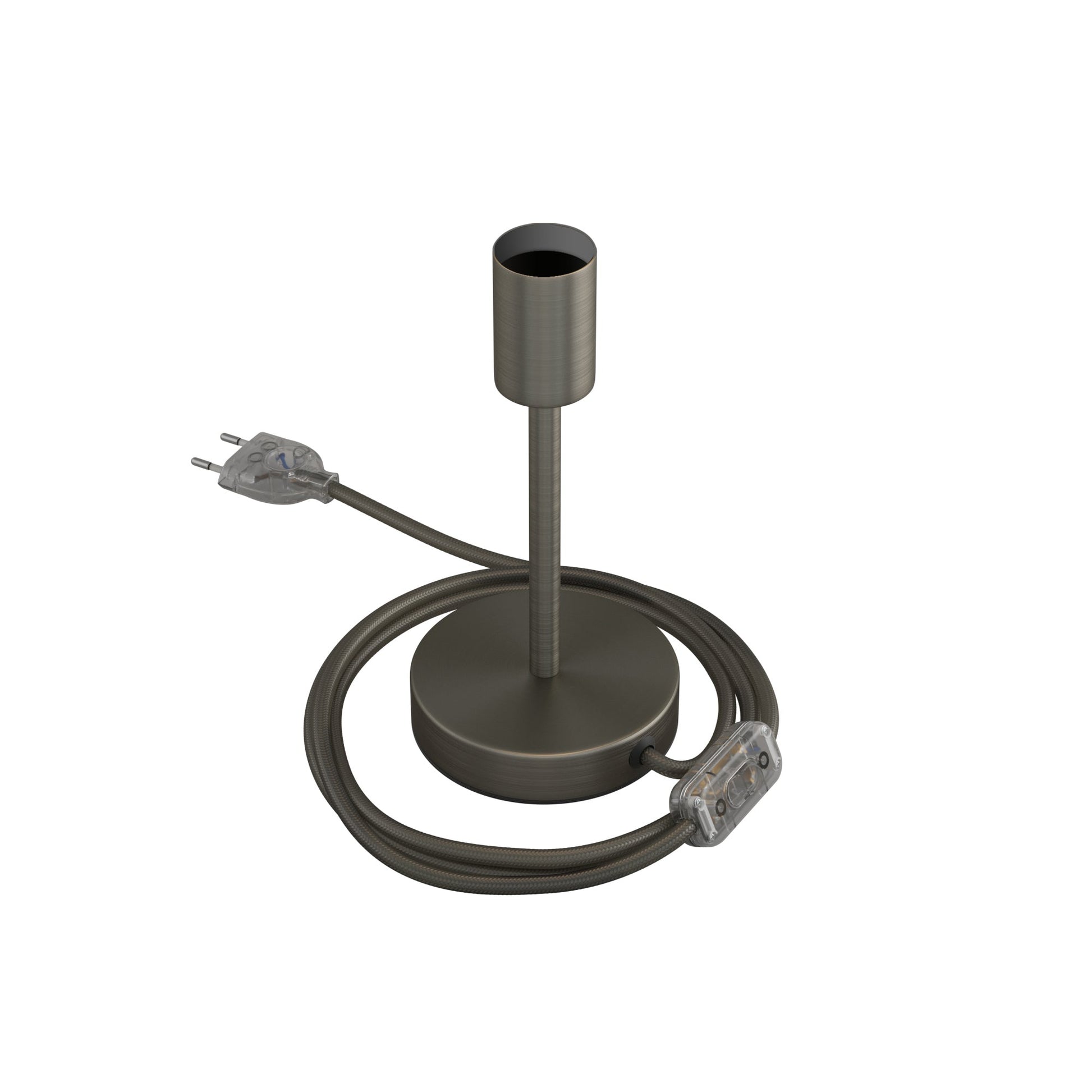 Alzaluce - Lampada da tavolo in metallo - Titanio satinato 15 cm