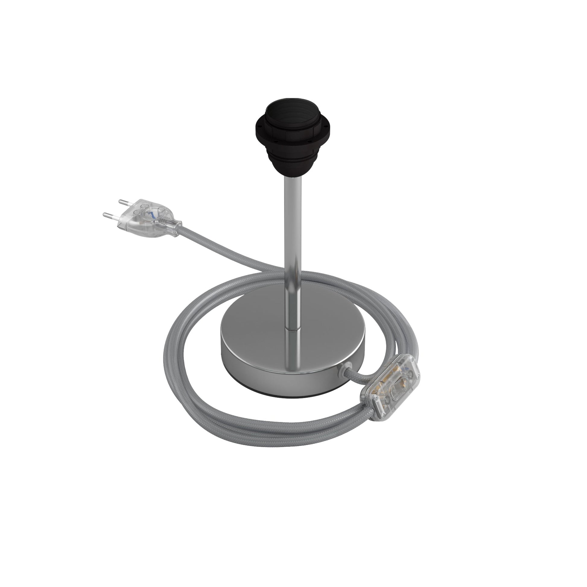 Alzaluce per paralume - Lampada da tavolo in metallo - Cromo 15 cm