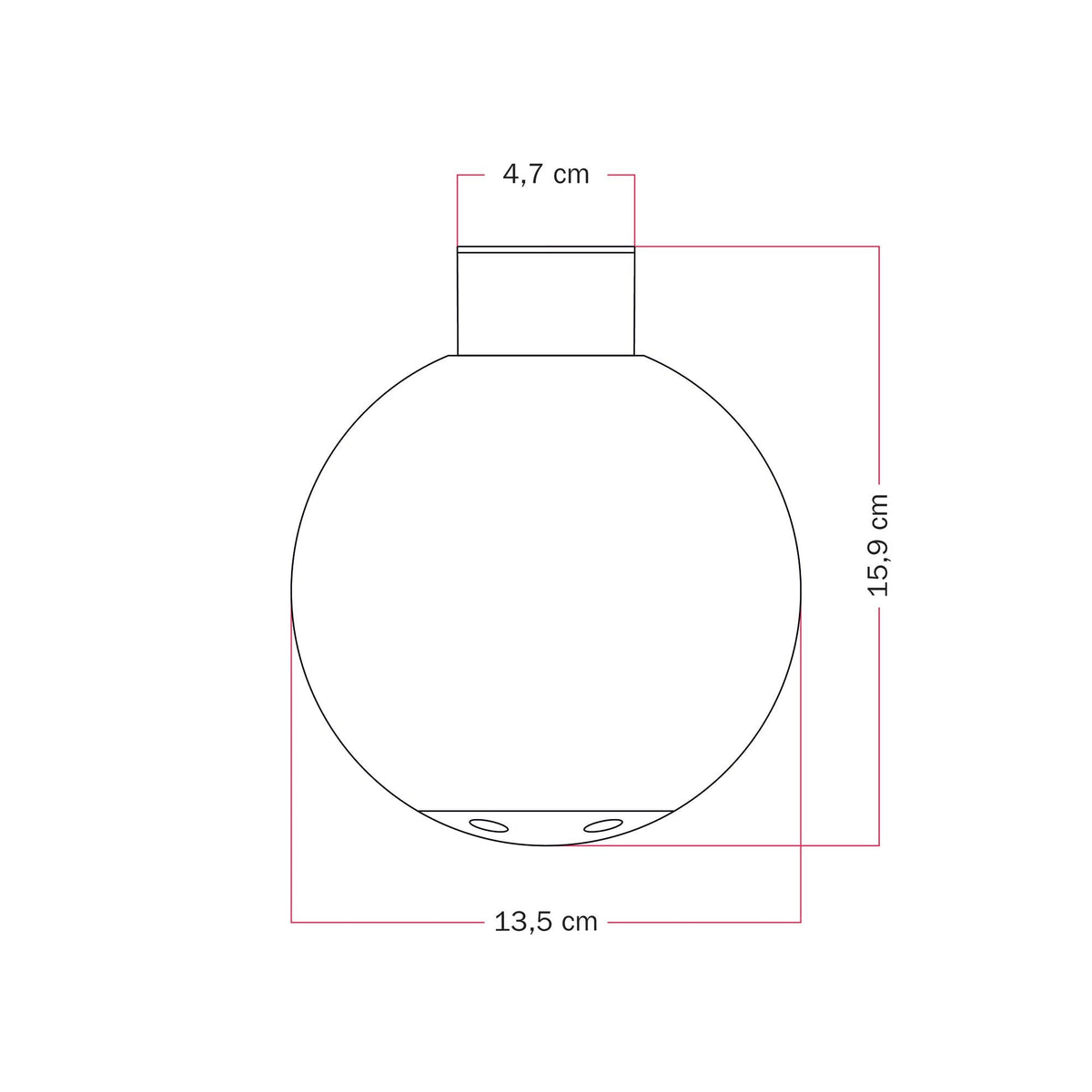 Applique da esterno IP44 Bianca e paralume a sfera infrangibile Unbreak-a-Ball - IO