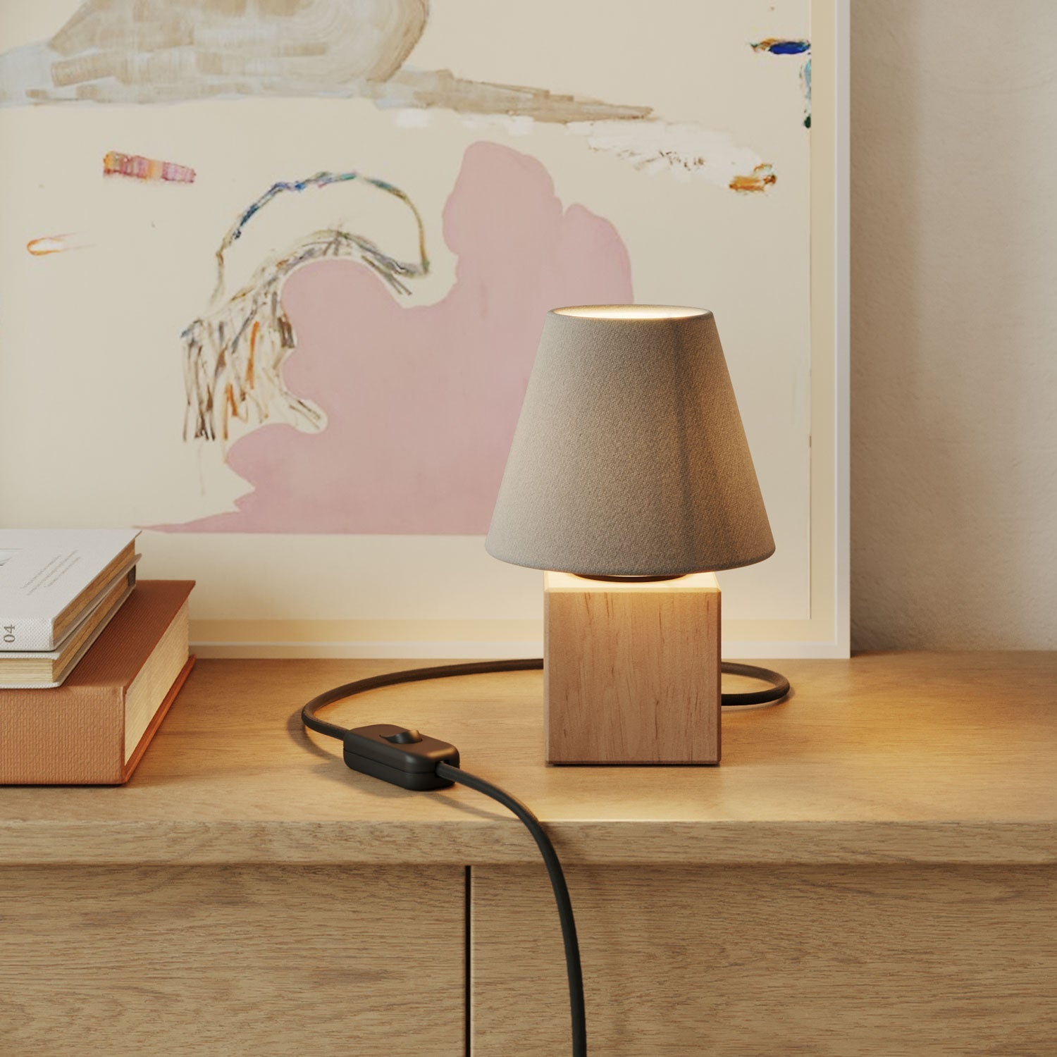 Base lampada in legno - Cubo - Creative Cables