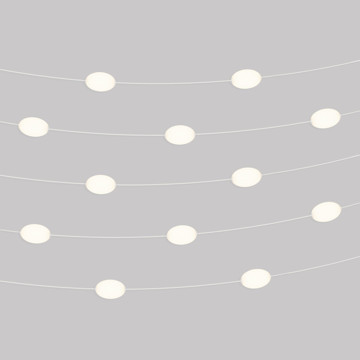 Catena luminosa 12 punti luce da esterno IP67 Bianco sabbia - Marina12 - Creative Cables