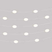 Catena luminosa 12 punti luce da esterno IP67 Bianco sabbia - Marina12