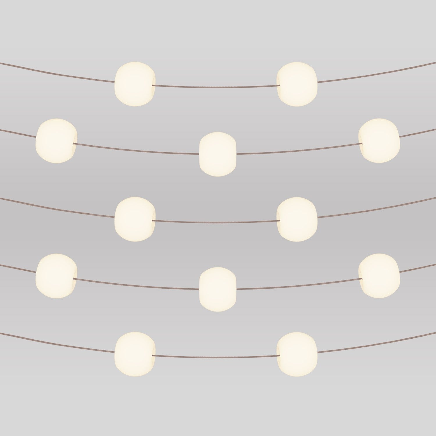 Catena luminosa 12 punti luce da esterno IP67 Desert Brown - Marina12 Cherry