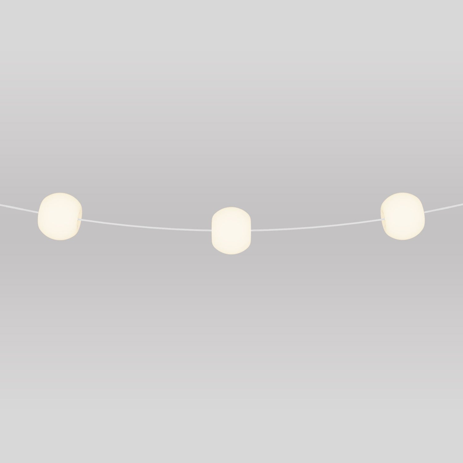 Catena luminosa 3 punti luce da esterno IP67 Bianco Sabbia - Marina3 Cherry