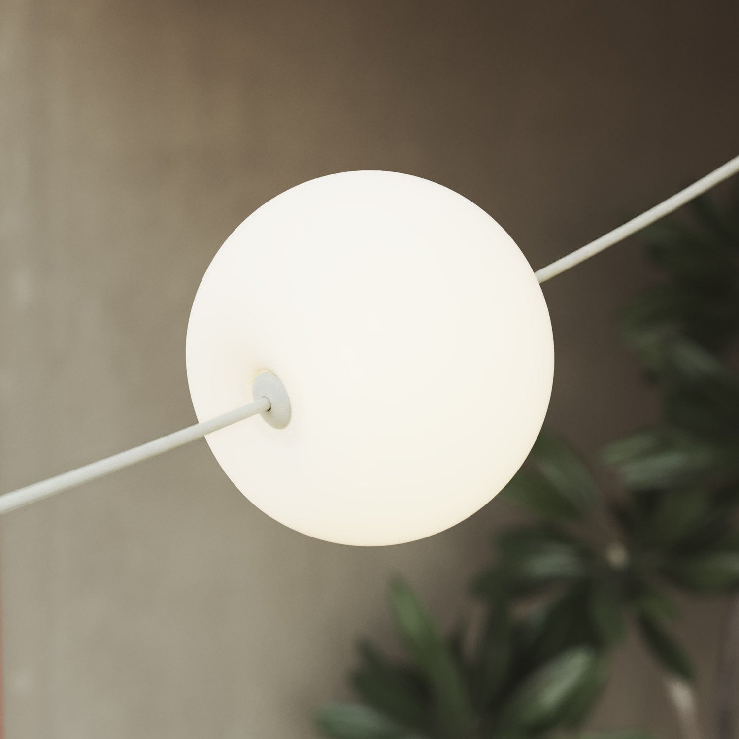 Catena luminosa 6 punti luce da esterno IP67 Bianco Sabbia - Marina6 Cherry