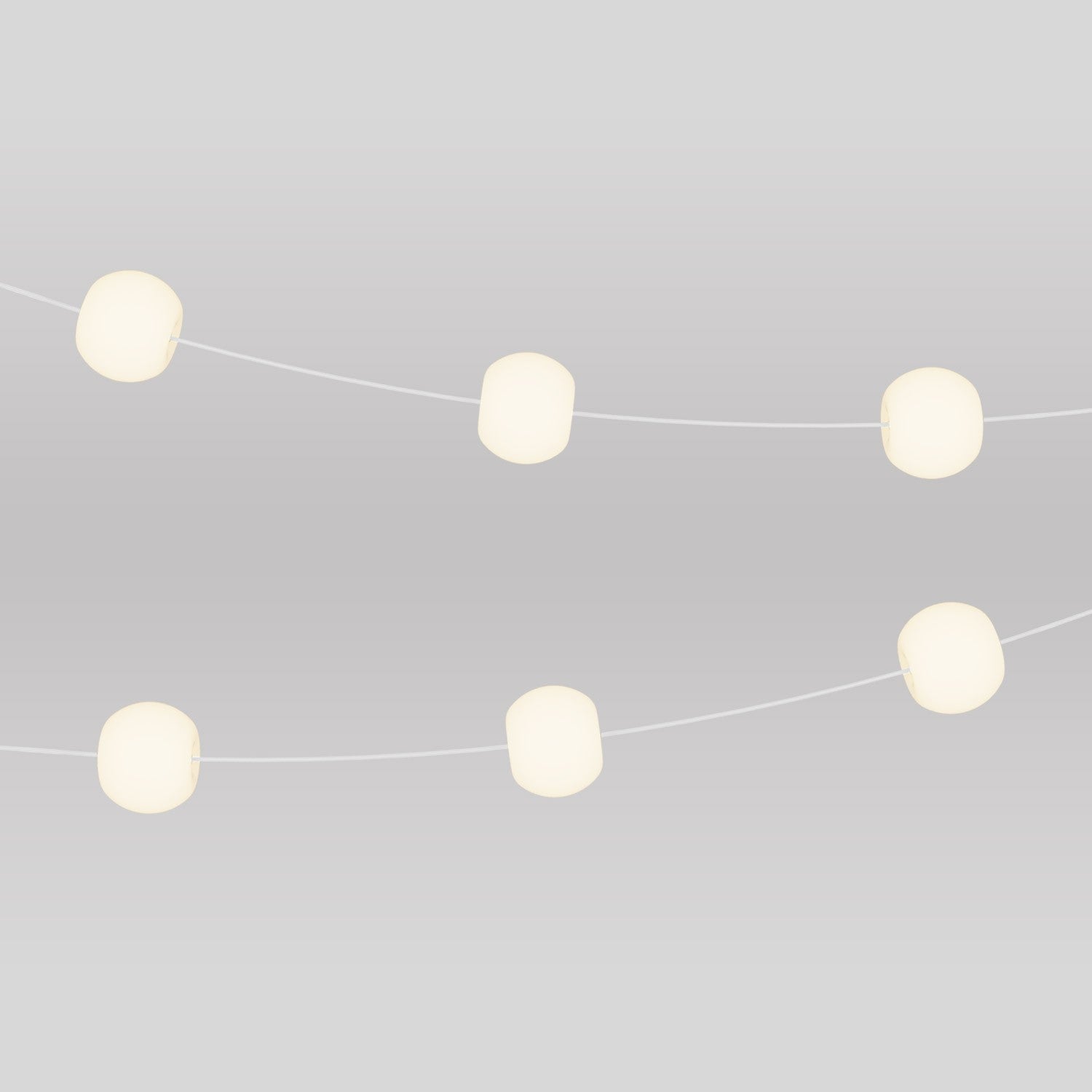 Catena luminosa 6 punti luce da esterno IP67 Bianco Sabbia - Marina6 Cherry