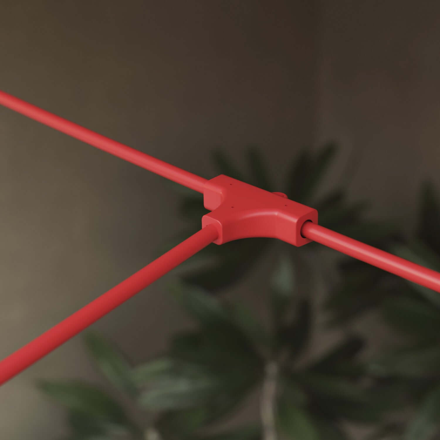 Catena luminosa reticolare 7 punti luce da esterno IP67 Rosso stella marina - Marina GRID