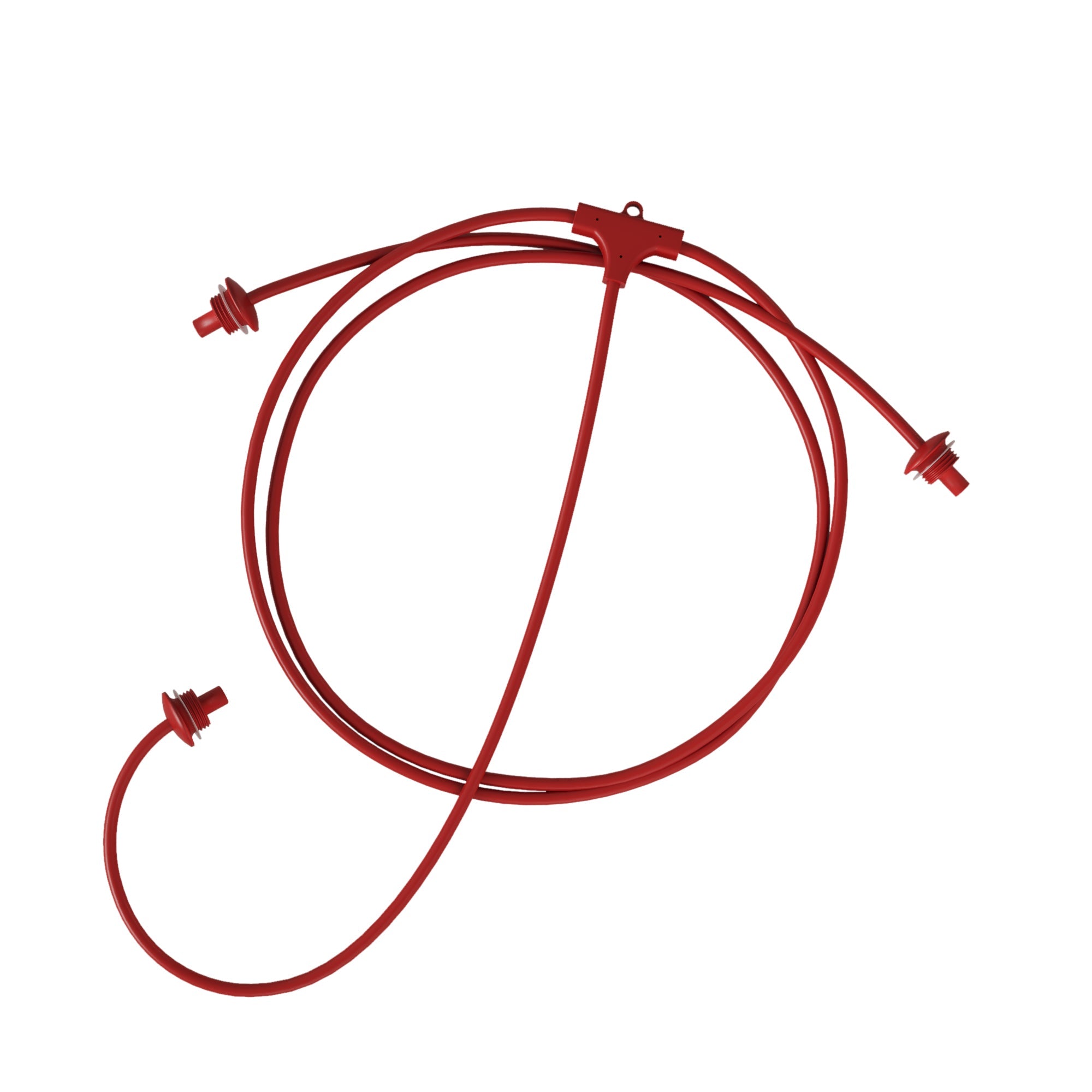 Cavo di connessione tra paralumi con forma a T - Marina - Rosso stella marina - Creative Cables