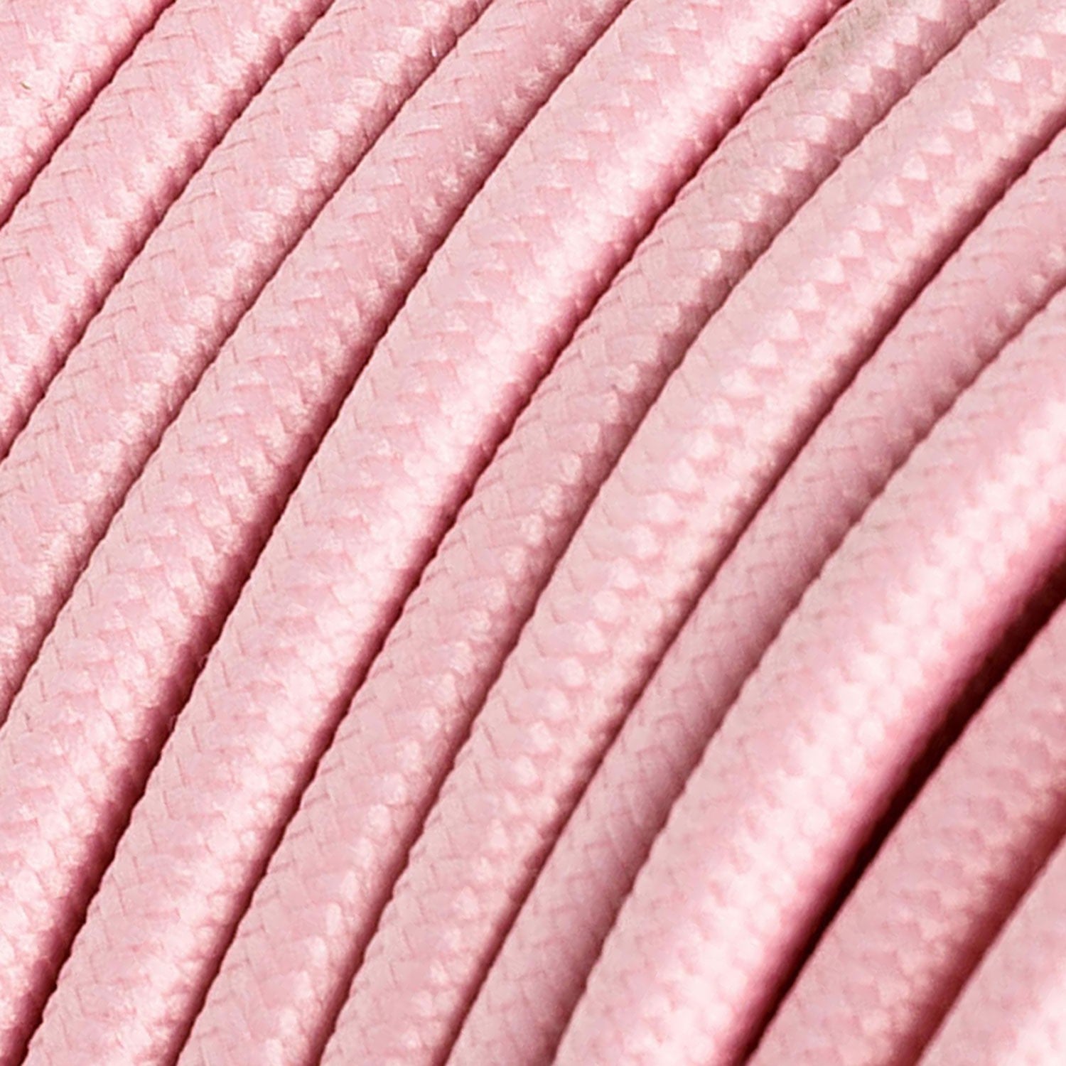 Corda elettrica in tessuto Rosa Baby - L'Originale Creative Cables, per le tue lampade dai colori pastello - RM16