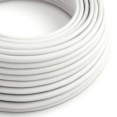 Cable eléctrico UV resistente para exterior redondo revestido en tejido Blanco SM01 - compatible con Eiva Outdoor IP65
