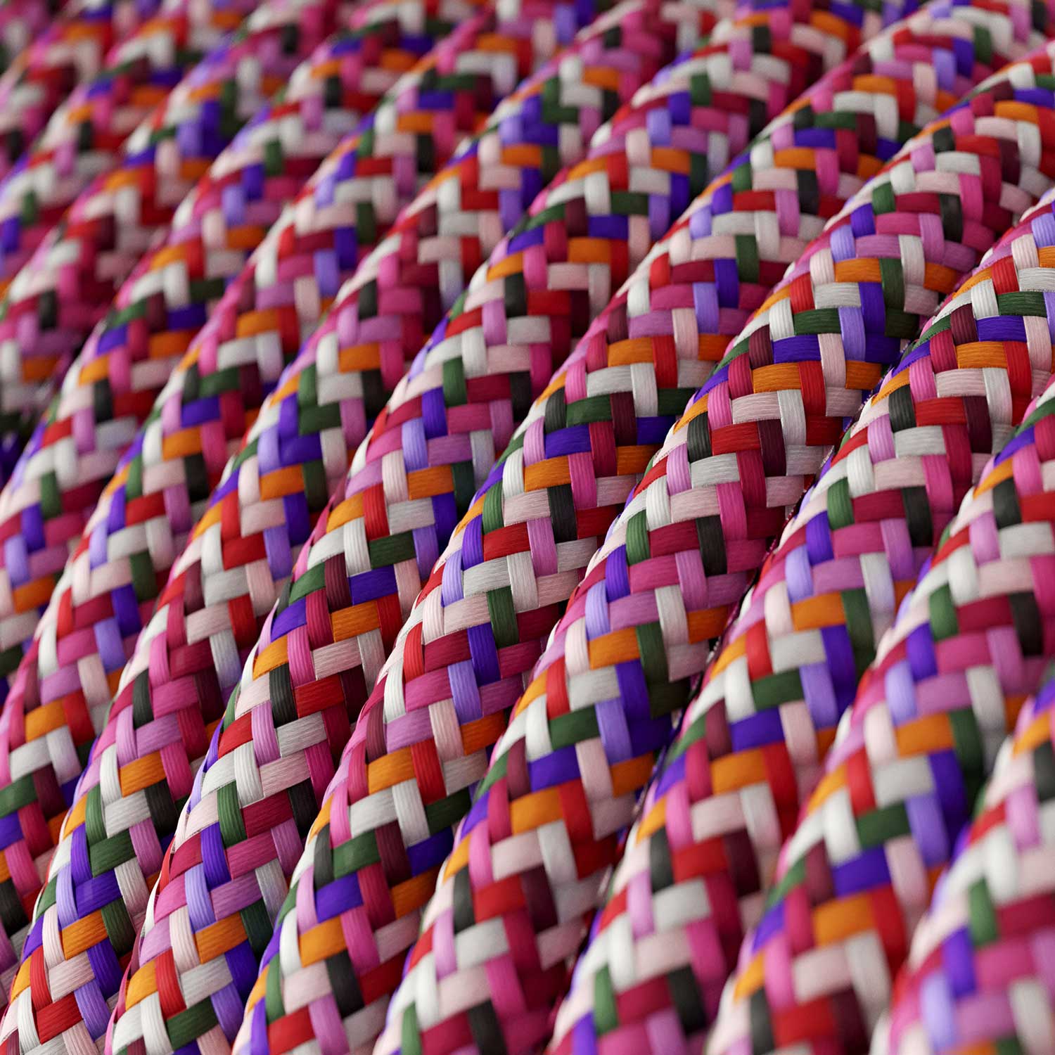 Cavo tessile per illuminazione Pixel Palette Fucsia - L'Originale Creative Cables, per valorizzare le tue lampade - RX00