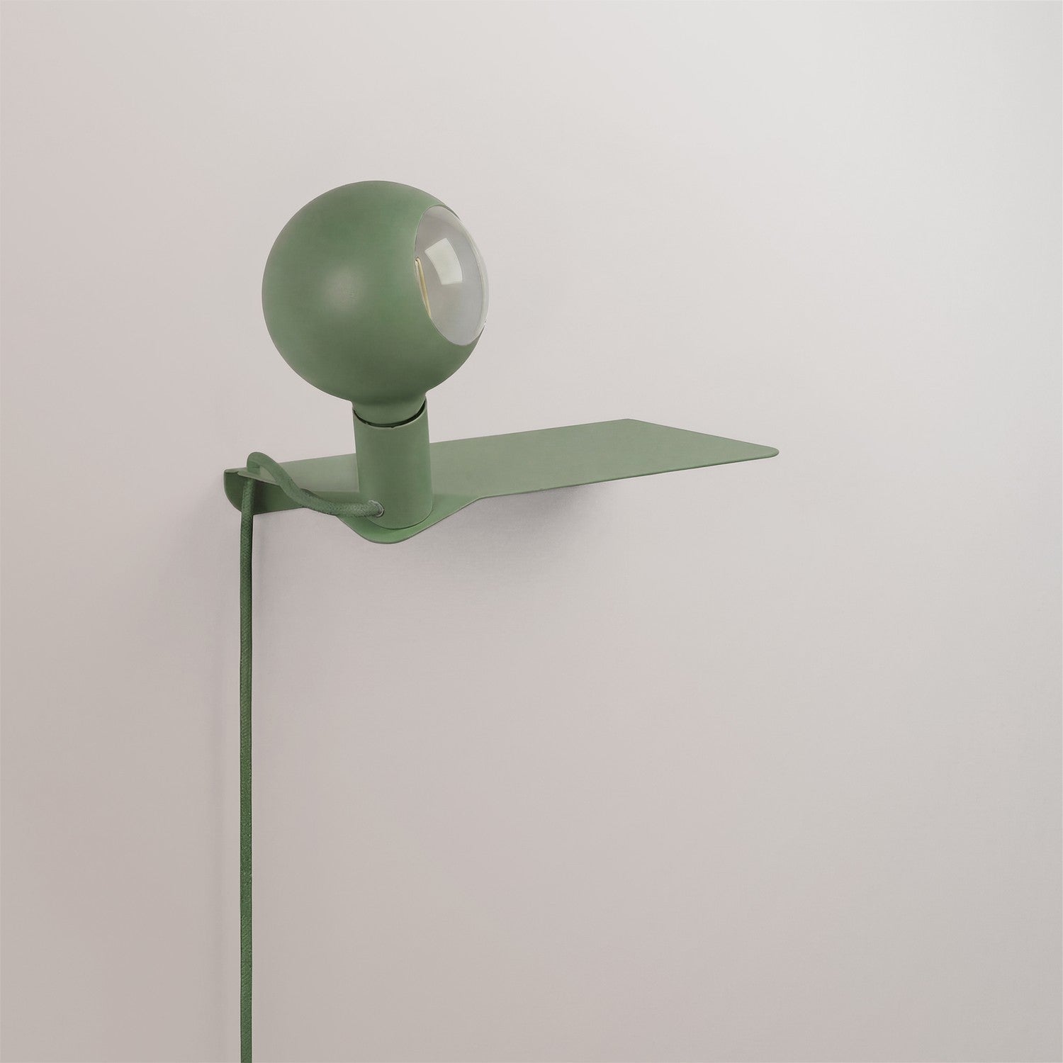 Combo Camo - Lampada con mensola e spina UK - Verde