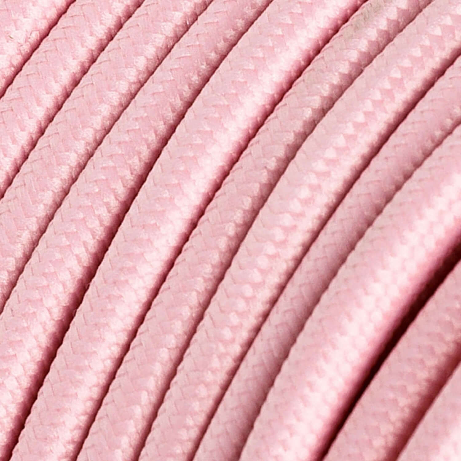 Corda elettrica in tessuto Rosa Baby - L'Originale Creative Cables, per le tue lampade dai colori pastello - RM16