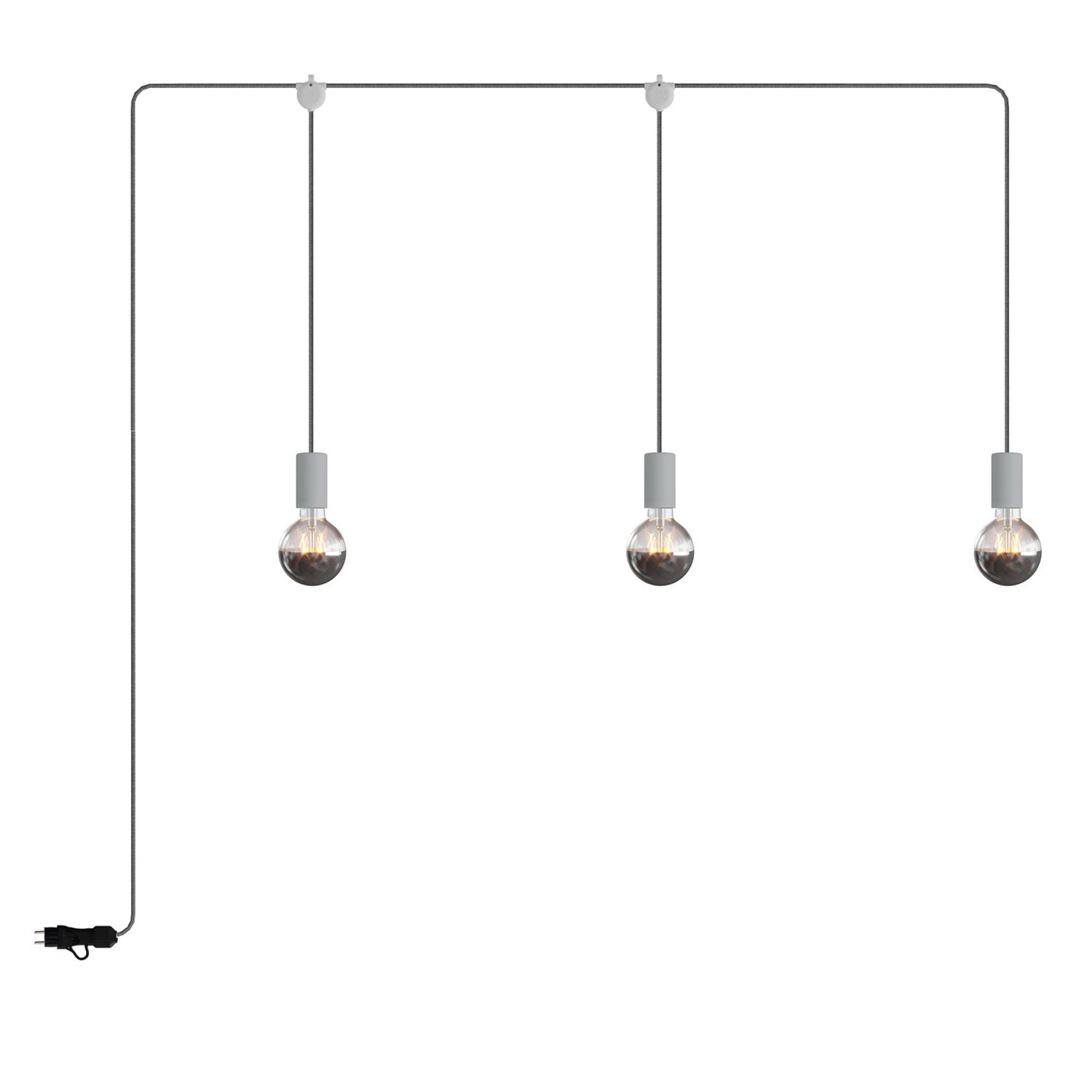 E-Snake Modulair Lampada da esterno IP65 portatile a 3 luci - Grigio ghiaccio