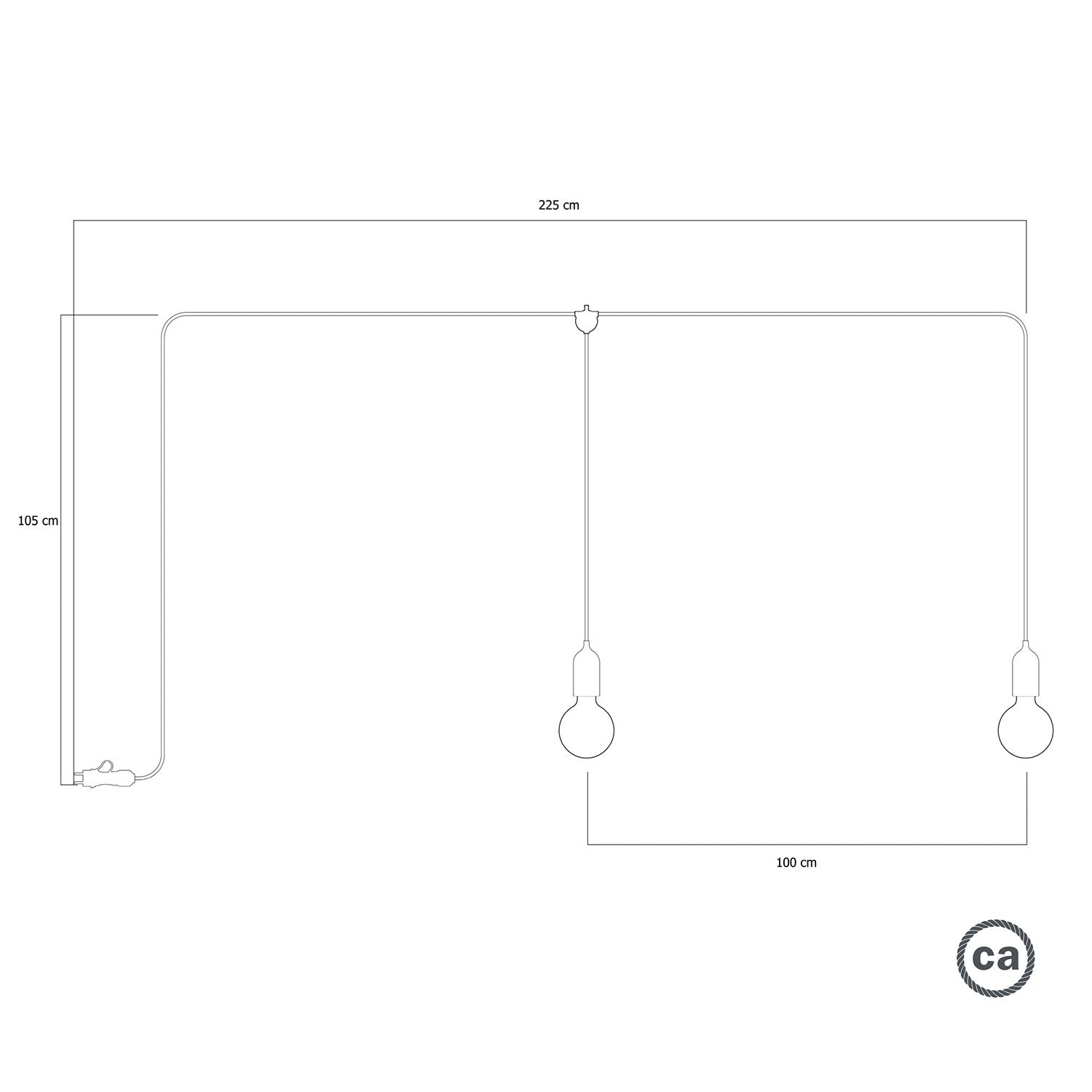 F-Snake Modulair Lampada da esterno IP65 portatile a 2 luci - Verde prato