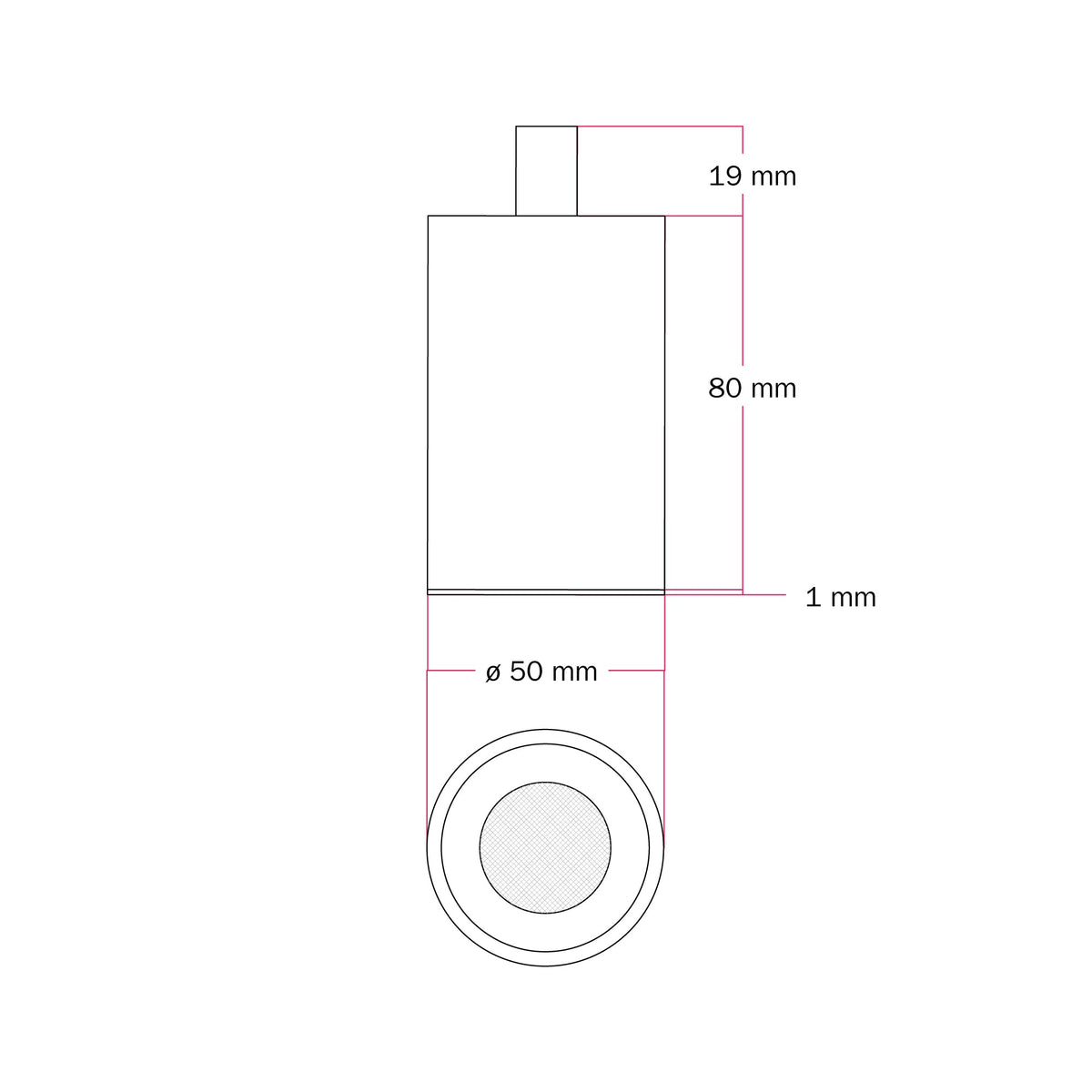 Faretto GU10 Spotlight LED Bispot - Rame satinato / Titanio satinato