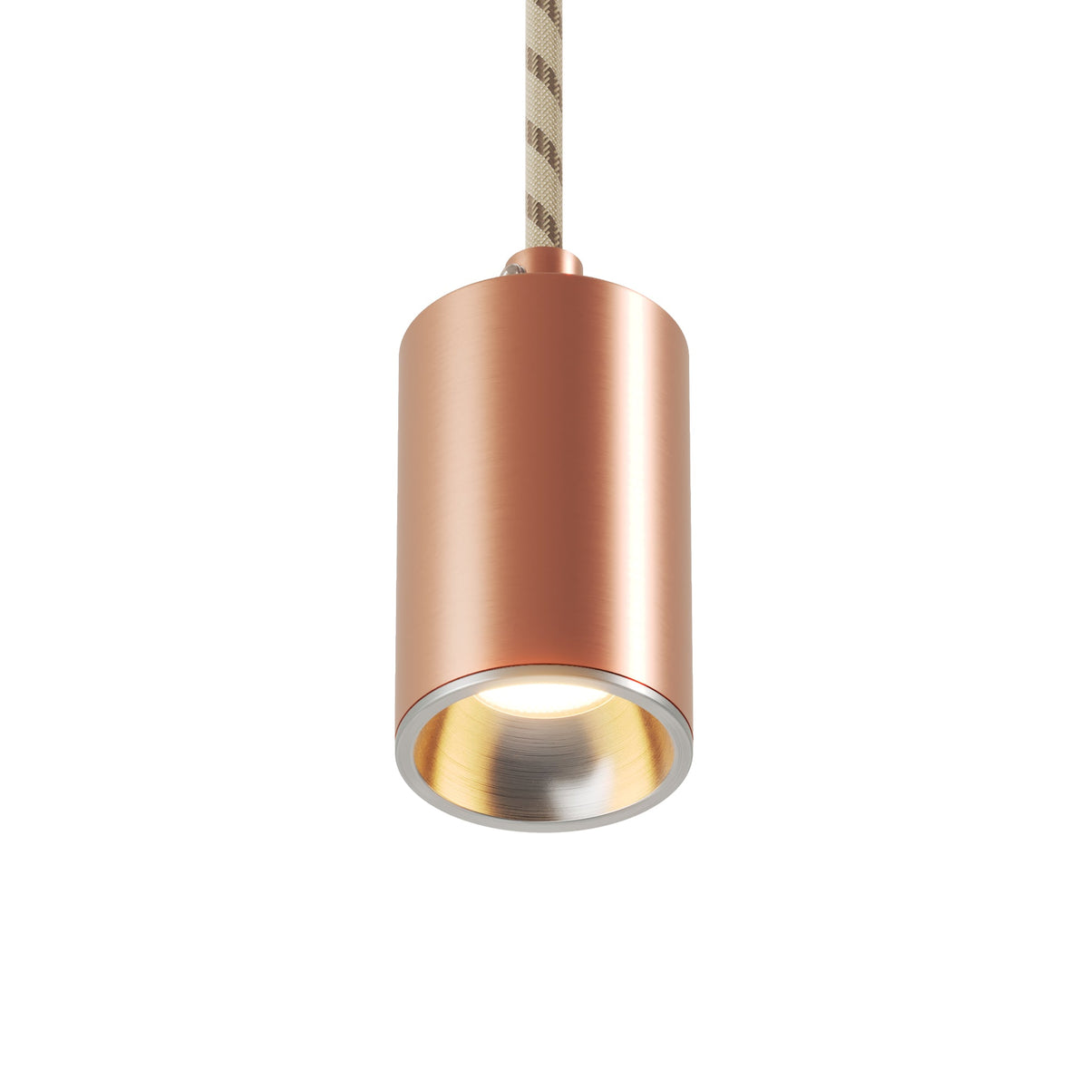 Faretto GU10 Spotlight LED Bispot - Rame satinato / Titanio satinato