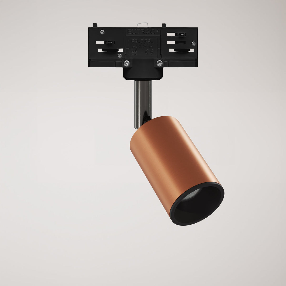Faretto orientabile Bispot per sistema a binario - Rame satinato / Nero - Creative Cables
