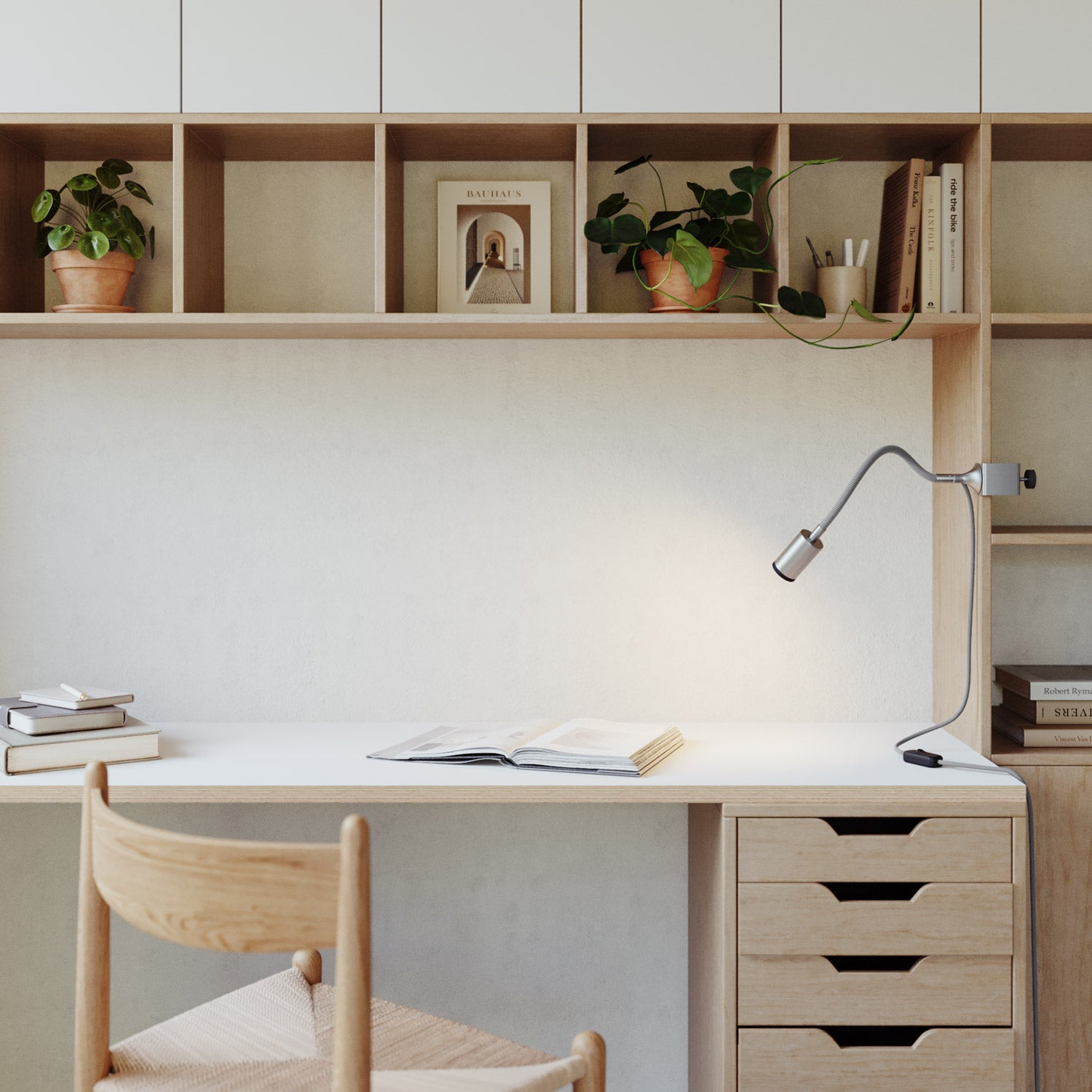 Faretto snodabile MAG-Y con pinza - Titanio satinato