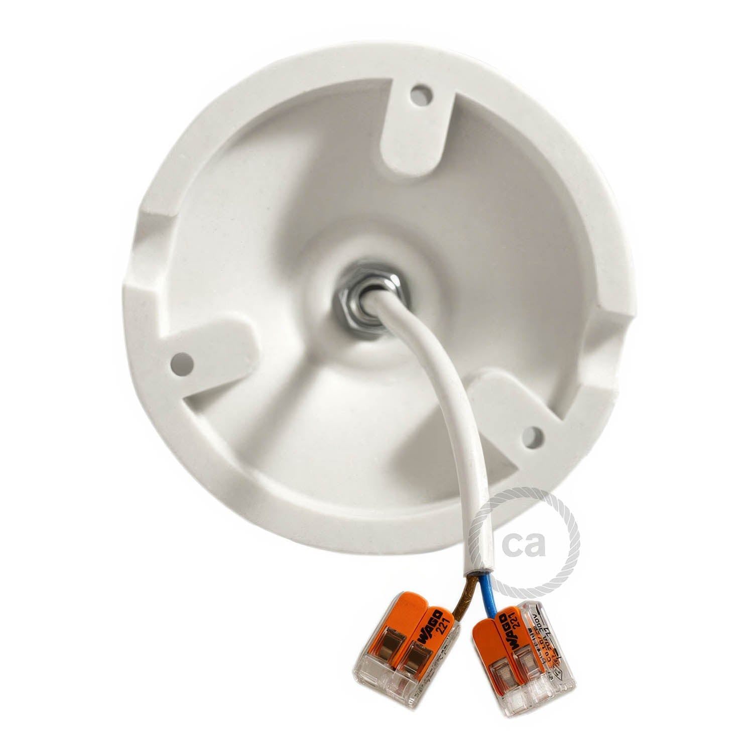 Fermaluce Color, il punto luce colorato in porcellana da parete o soffitto - Grigio