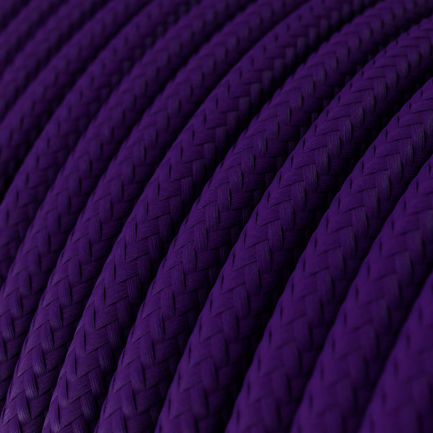 Filo elettrico ricoperto lucido Viola Imperiale - L'Originale Creative Cables, la scelta giusta per lampade esclusive - RM14 - Creative Cables