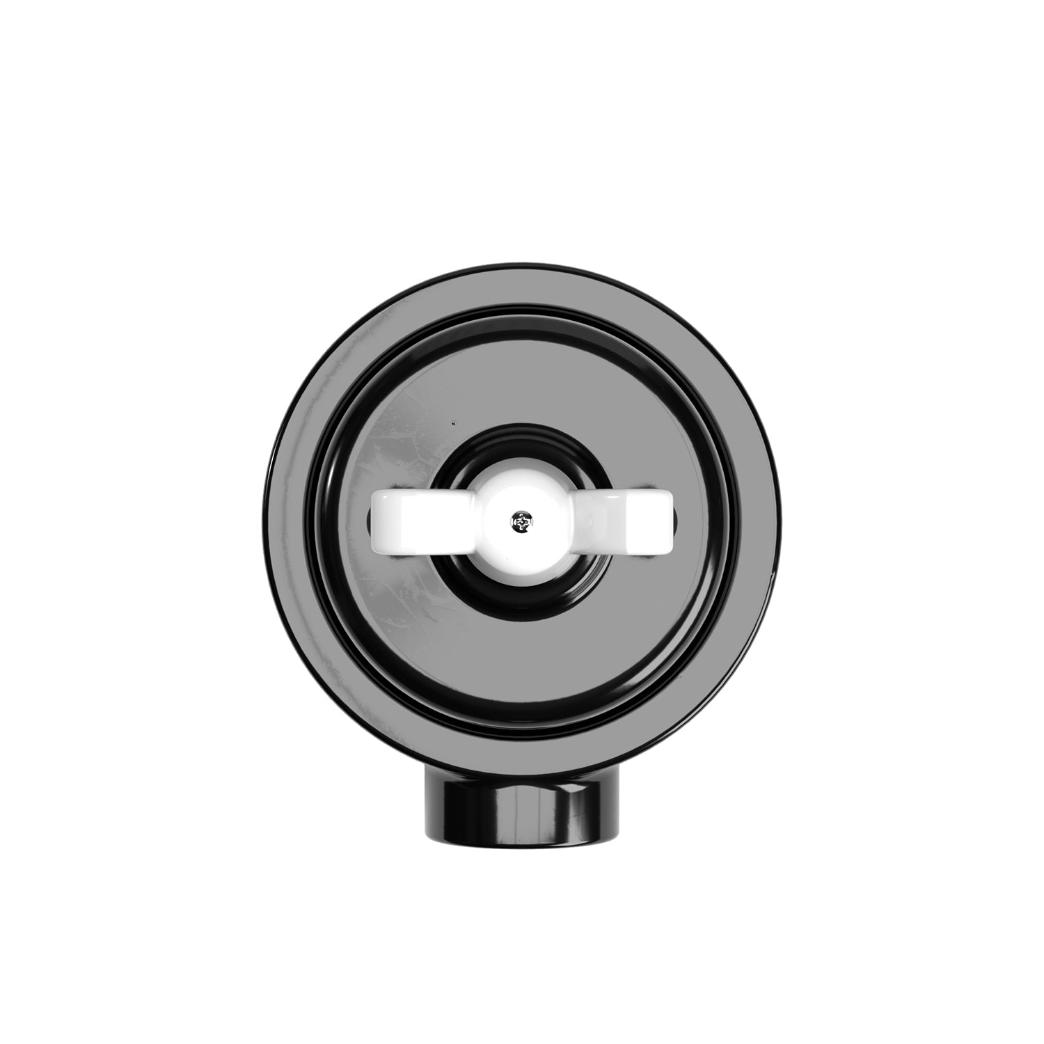 Kit interruttore/deviatore con dado a farfalla e base per Creative-Tubes in porcellana nera Bianco 1