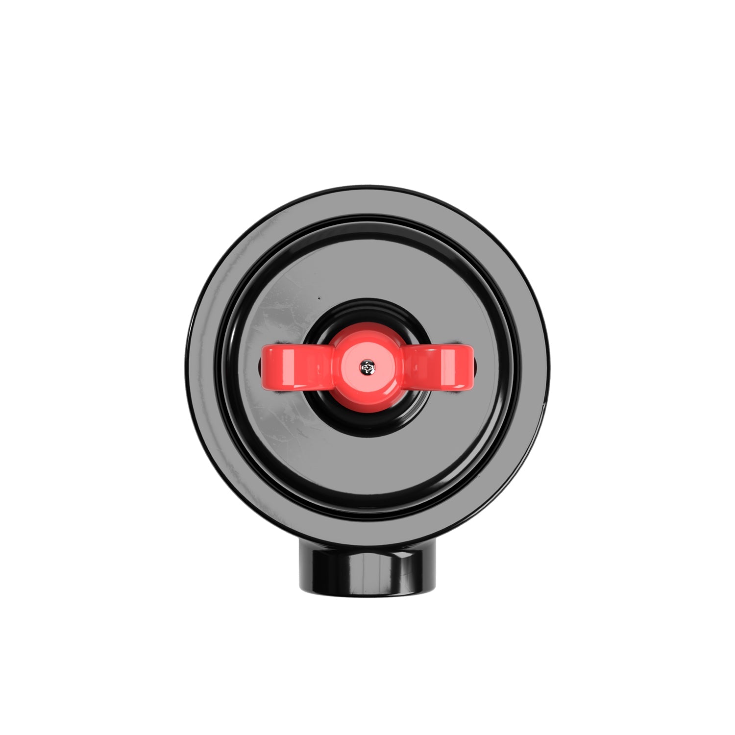 Kit interruttore/deviatore con dado a farfalla e base per Creative-Tubes in porcellana nera Rosso 1