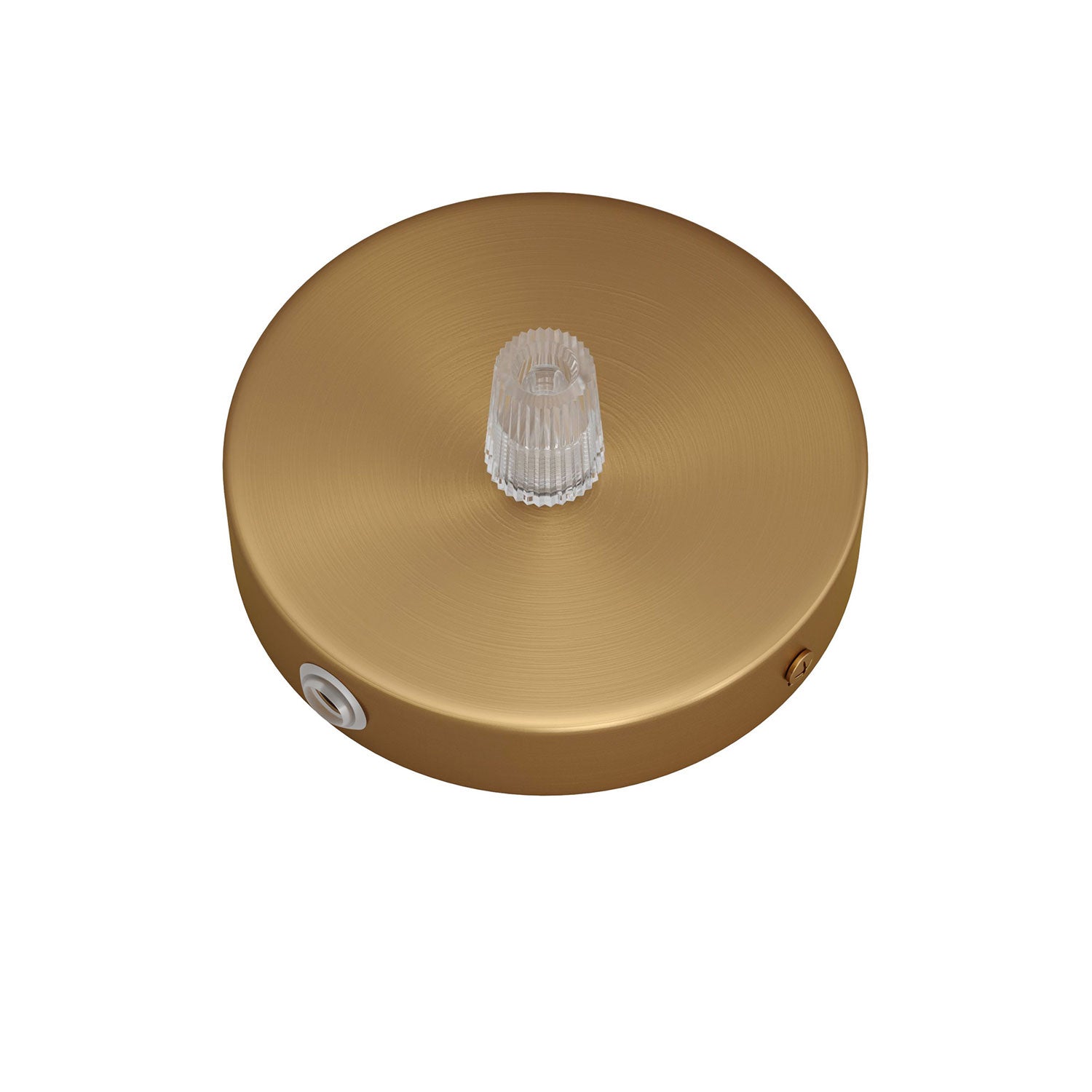 Kit Mini rosone cilindrico in metallo a 1 foro centrale e 2 laterali - Bronzo satinato - Creative Cables