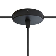 Kit Mini rosone cilindrico in metallo a 1 foro centrale e 2 laterali - Nero Conico