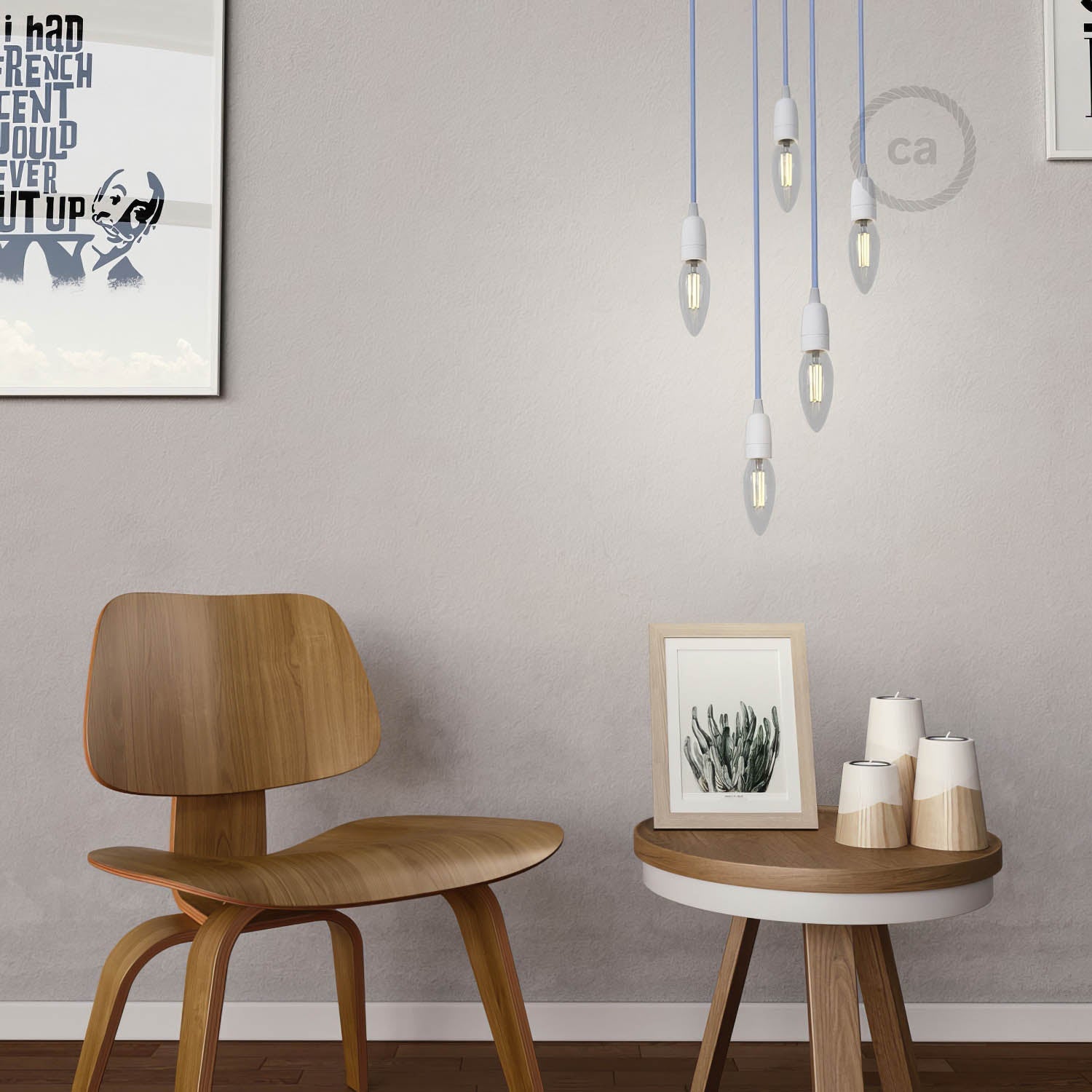 Kit portalampada E14 in porcellana - Bianco - Creative Cables