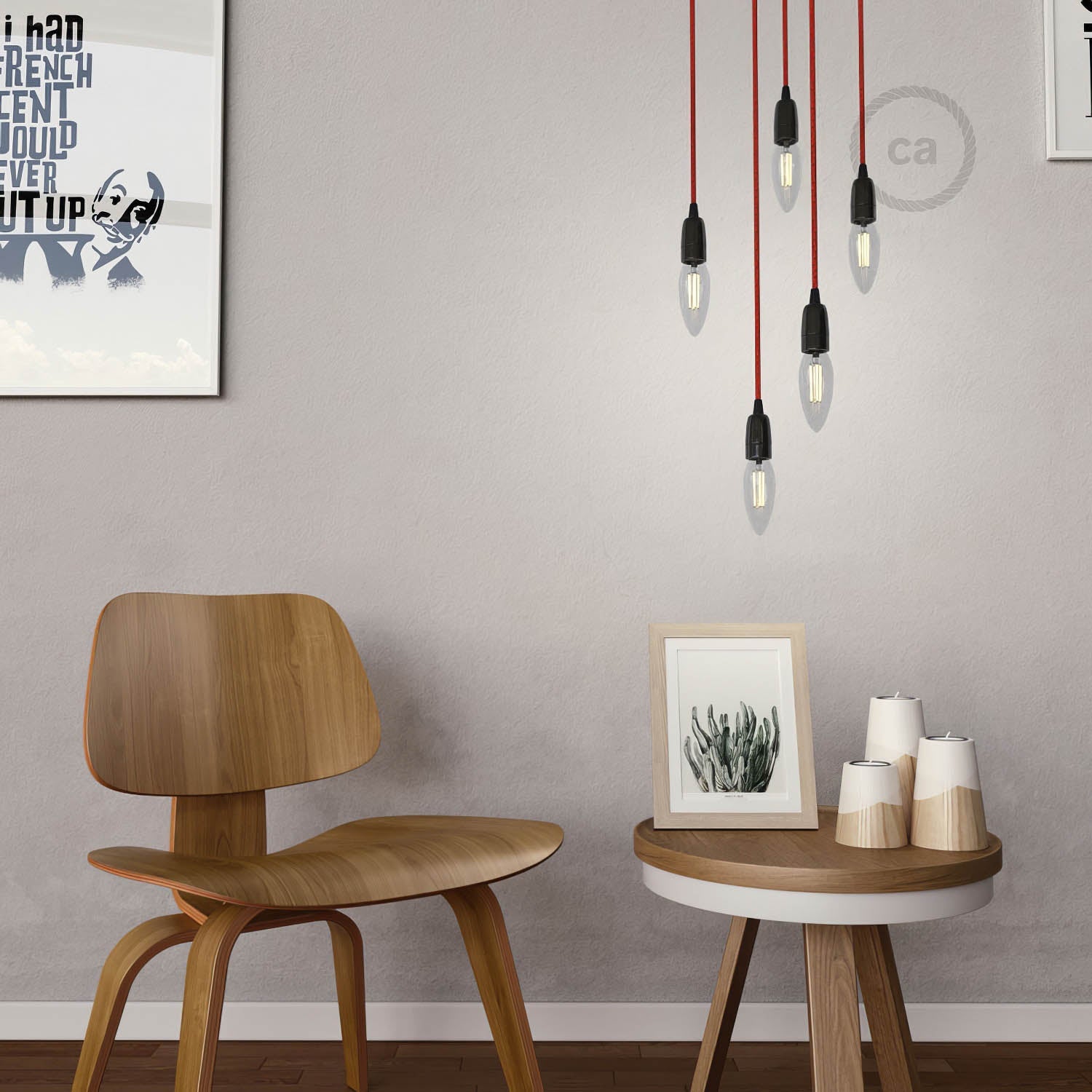 Kit portalampada E14 in porcellana - Nero - Creative Cables