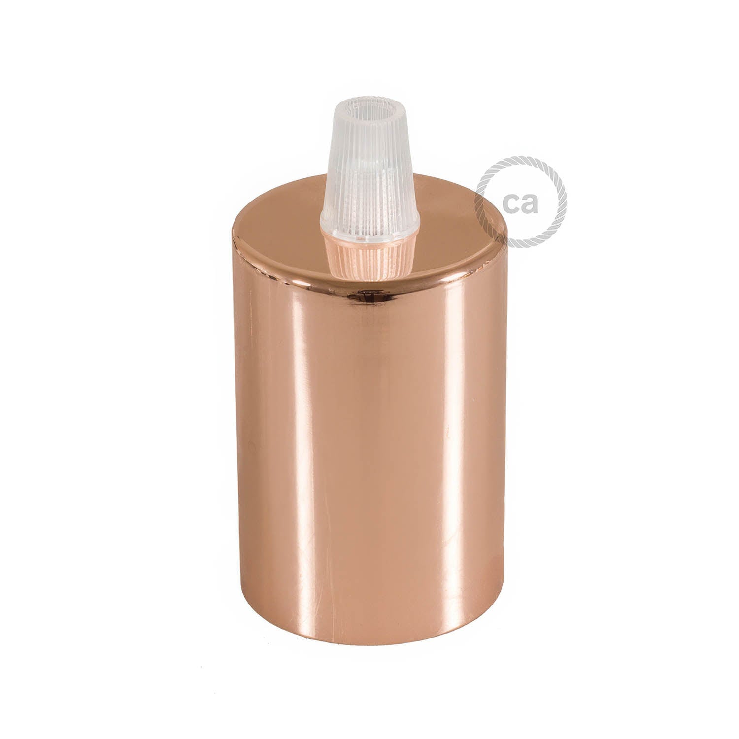 Kit portalampada E27 cilindrico in metallo - Rame - Creative Cables