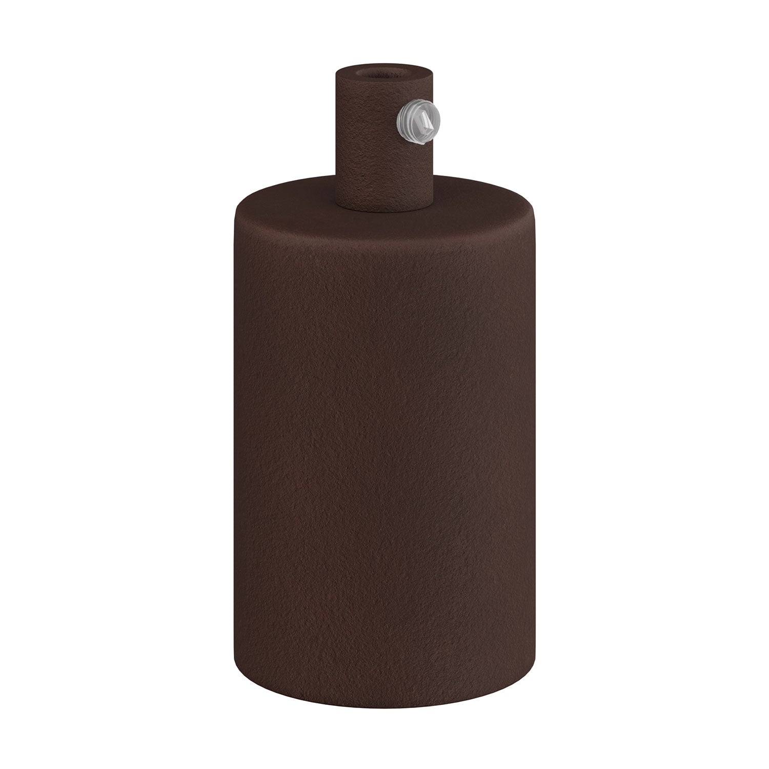 Kit portalampada E27 cilindrico in metallo - Ruggine scura verniciata - Creative Cables