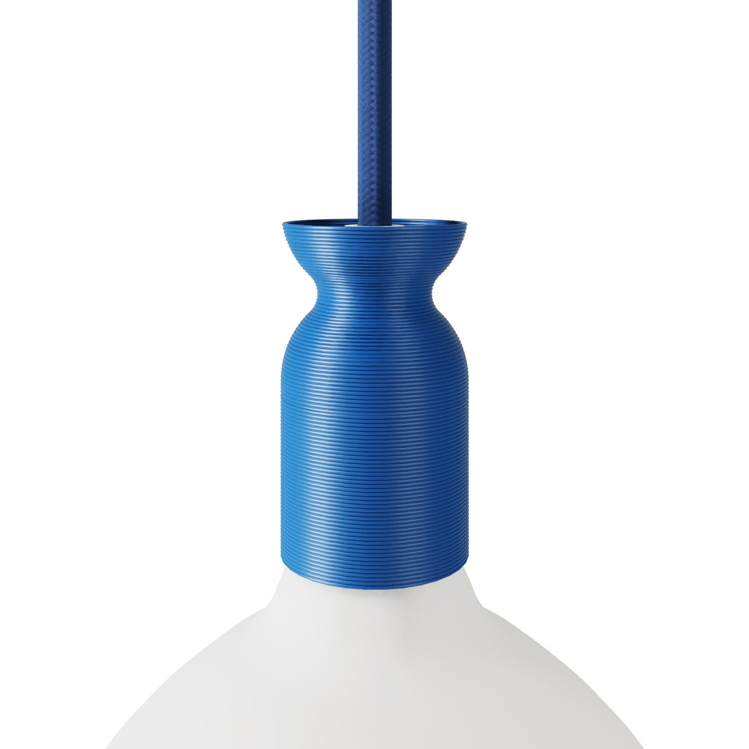 Kit portalampada E27 in plastica riciclata con stampante 3D - Blu cobalto - Creative Cables