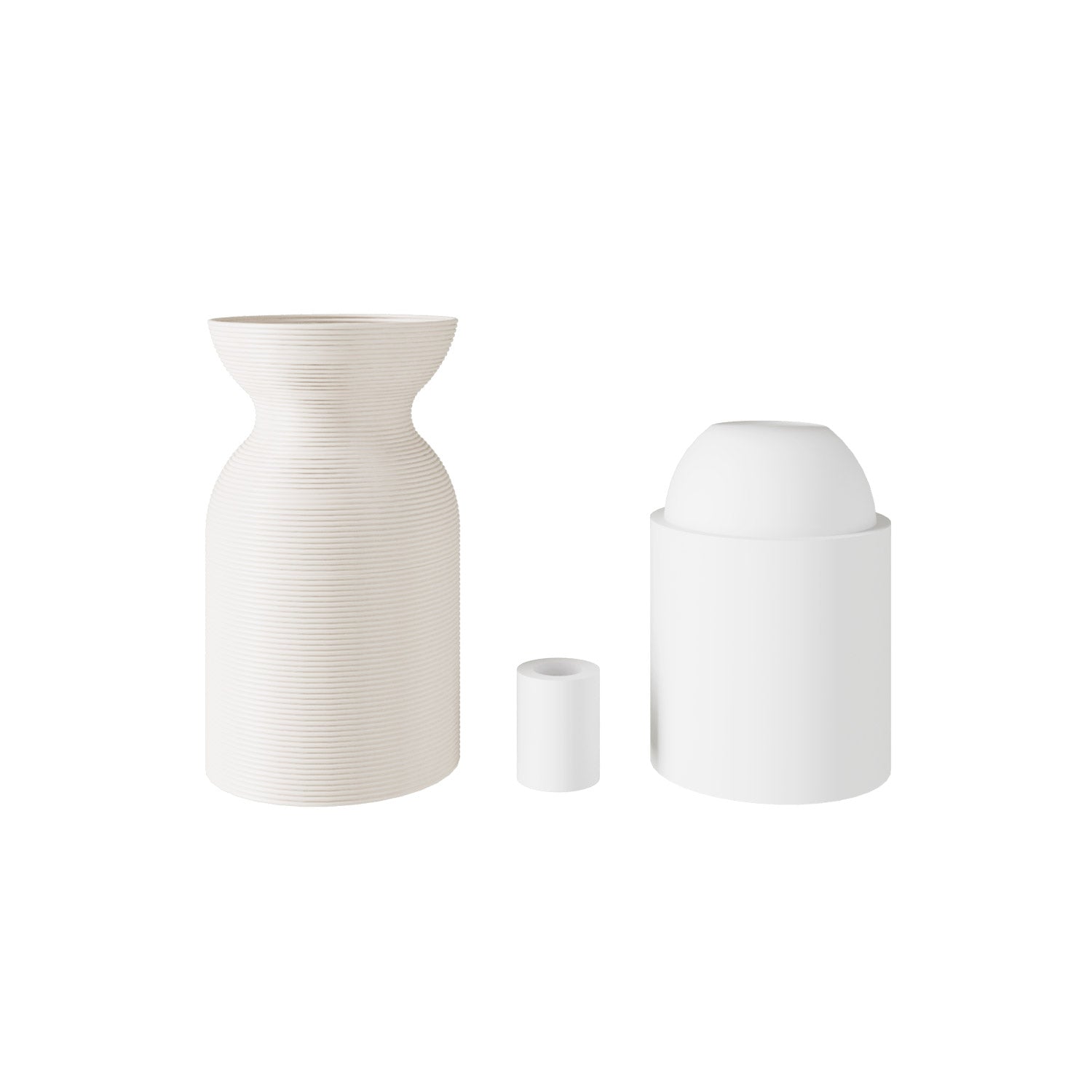 Kit portalampada E27 in plastica riciclata con stampante 3D - Crema - Creative Cables