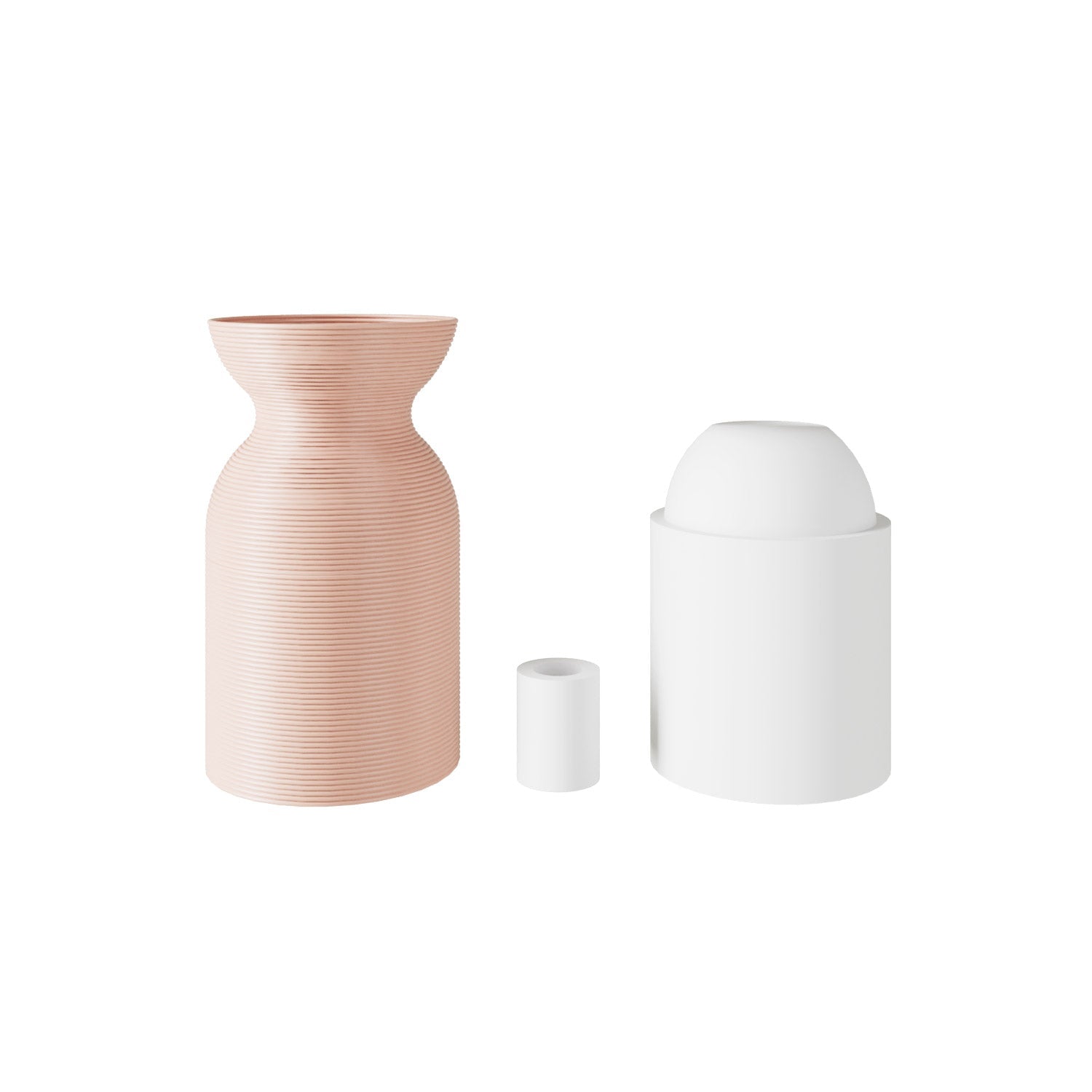 Kit portalampada E27 in plastica riciclata con stampante 3D - Rosa antico - Creative Cables