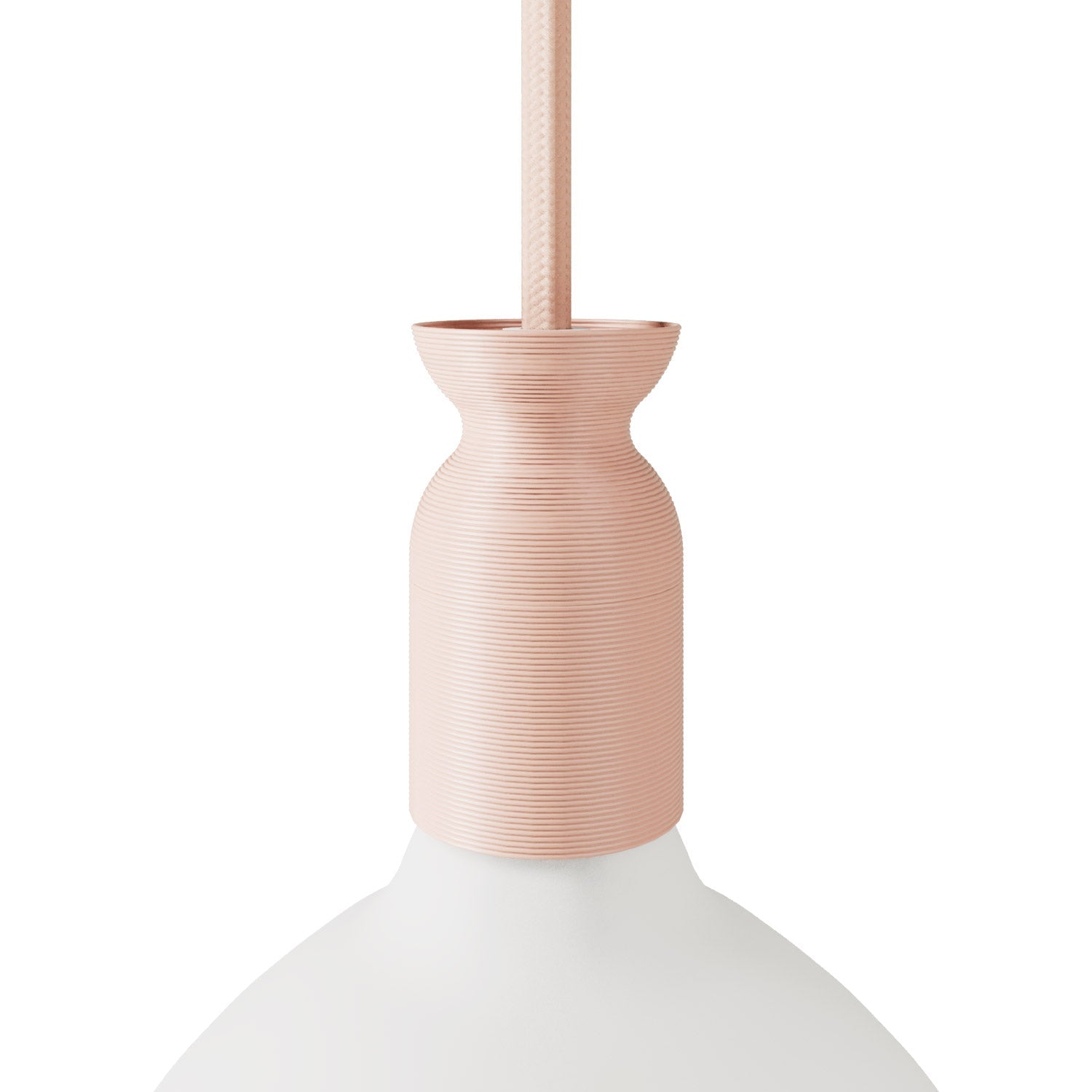 Kit portalampada E27 in plastica riciclata con stampante 3D - Rosa antico